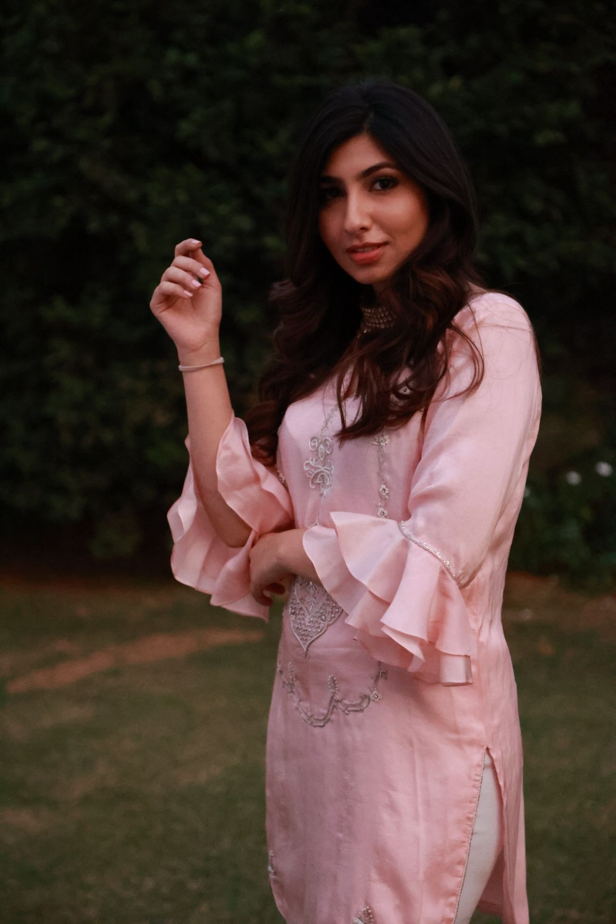 Dew Drop Rose Kurti Set