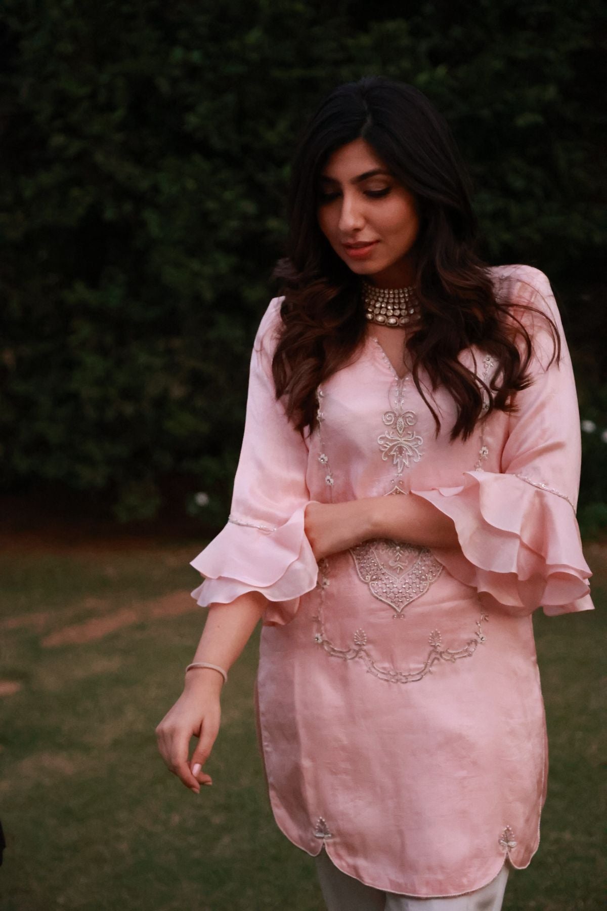 Dew Drop Rose Kurti Set