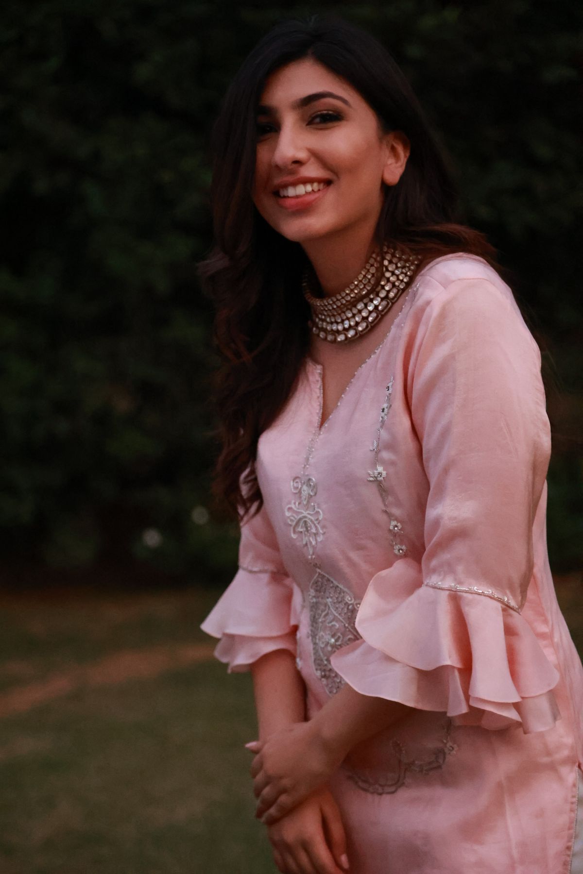 Dew Drop Rose Kurti Set