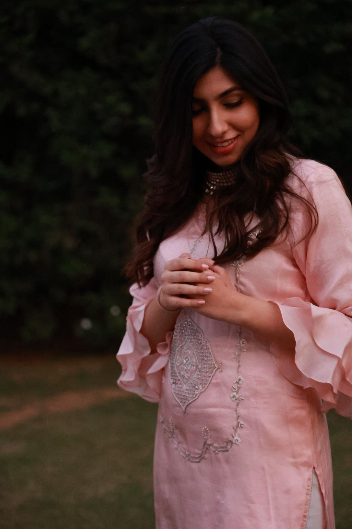 Dew Drop Rose Kurti Set