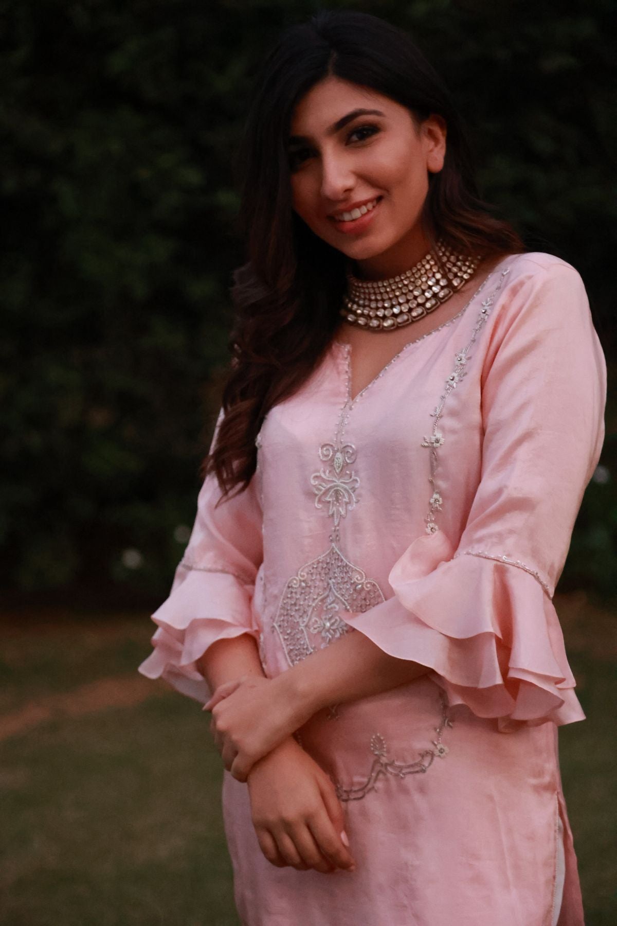 Dew Drop Rose Kurti Set