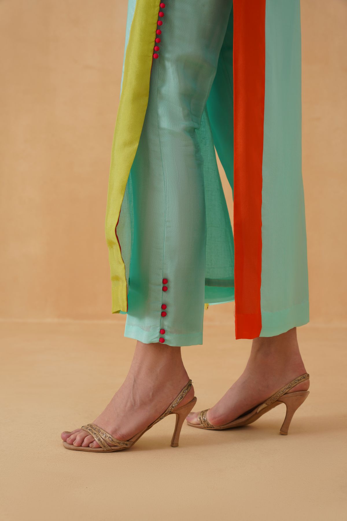 Cyan /Green Kurta Set