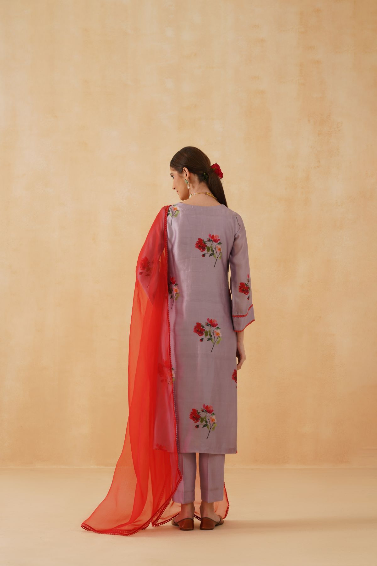 Printed Silk Suit