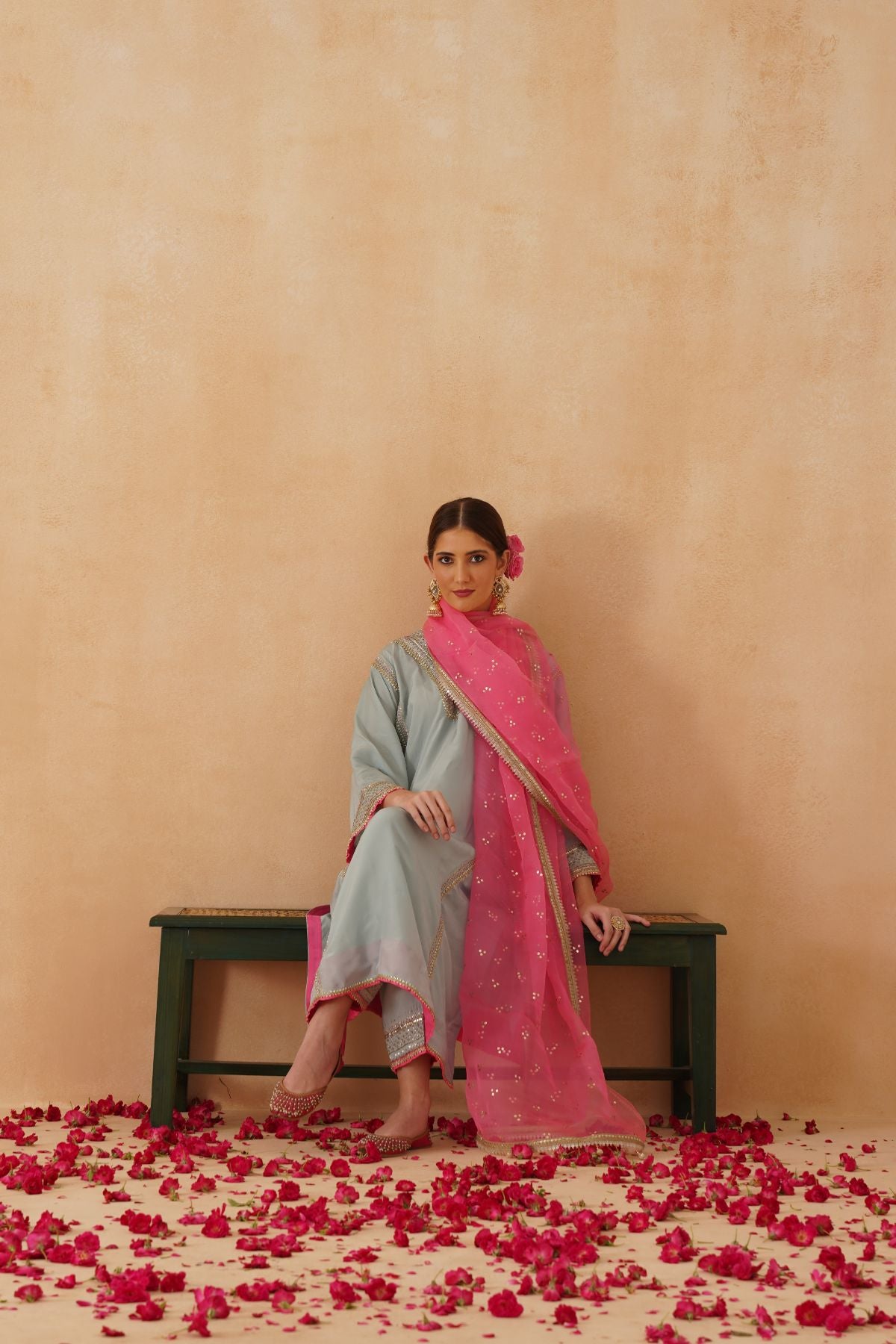 English blue and Candy Pink Suit