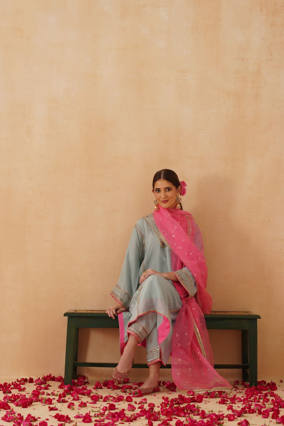 English blue and Candy Pink Suit