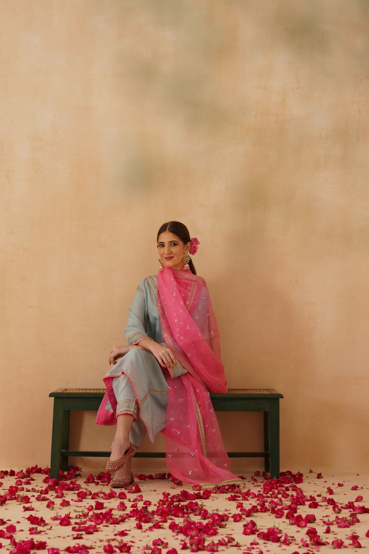 English blue and Candy Pink Suit