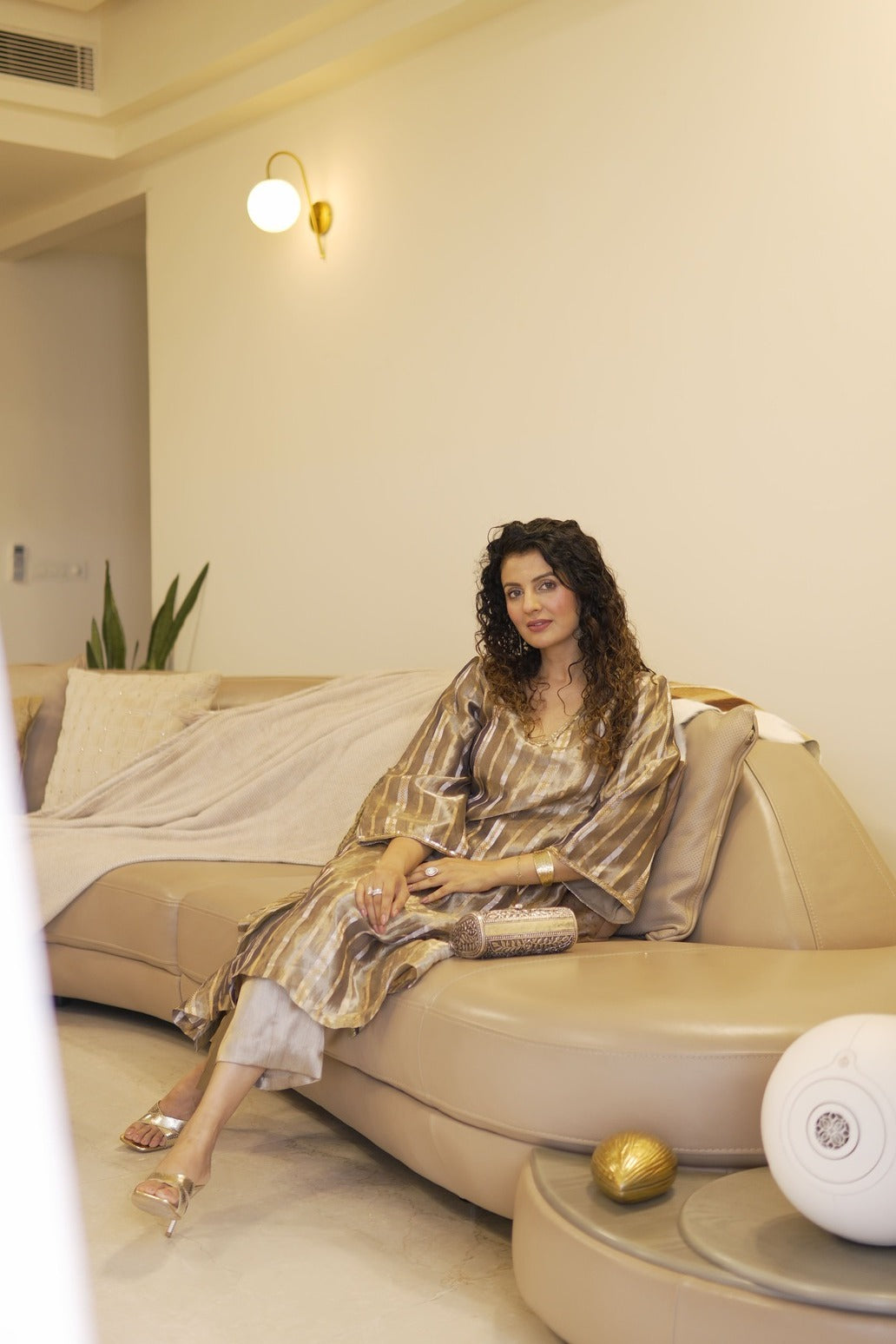 Gold tissue suit