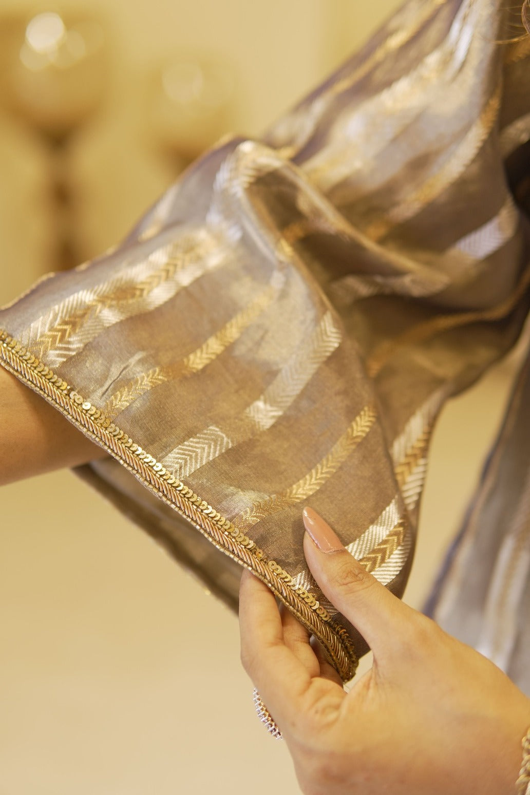 Gold tissue suit