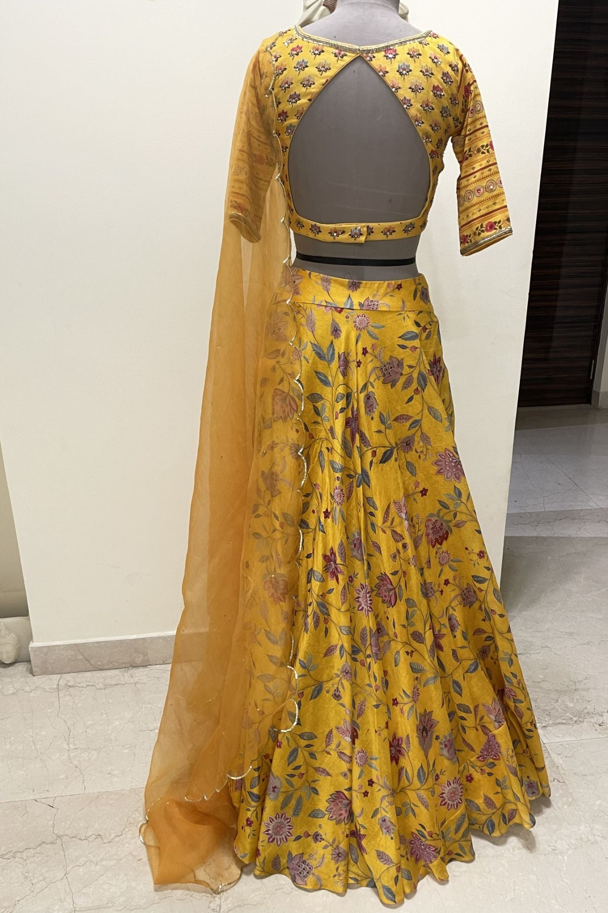 Mustard Floral Lehenga