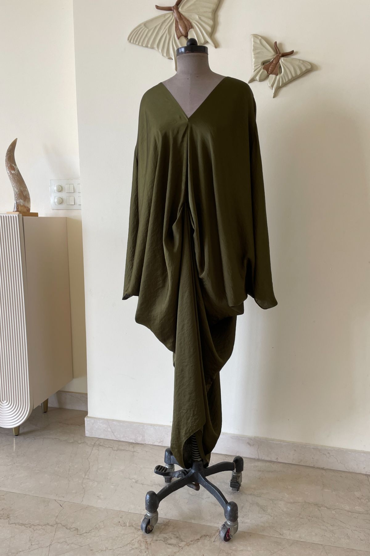 Olive Kaftan Dress