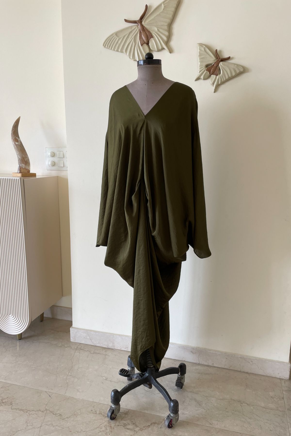 Olive Kaftan Dress
