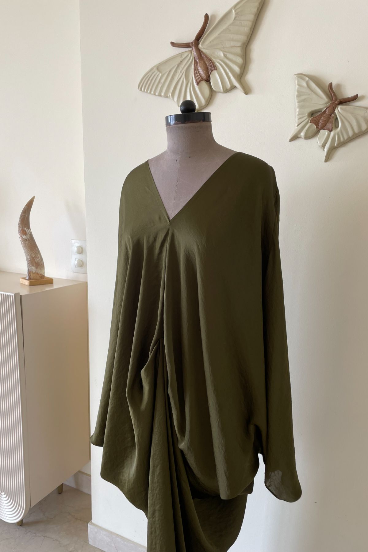 Olive Kaftan Dress