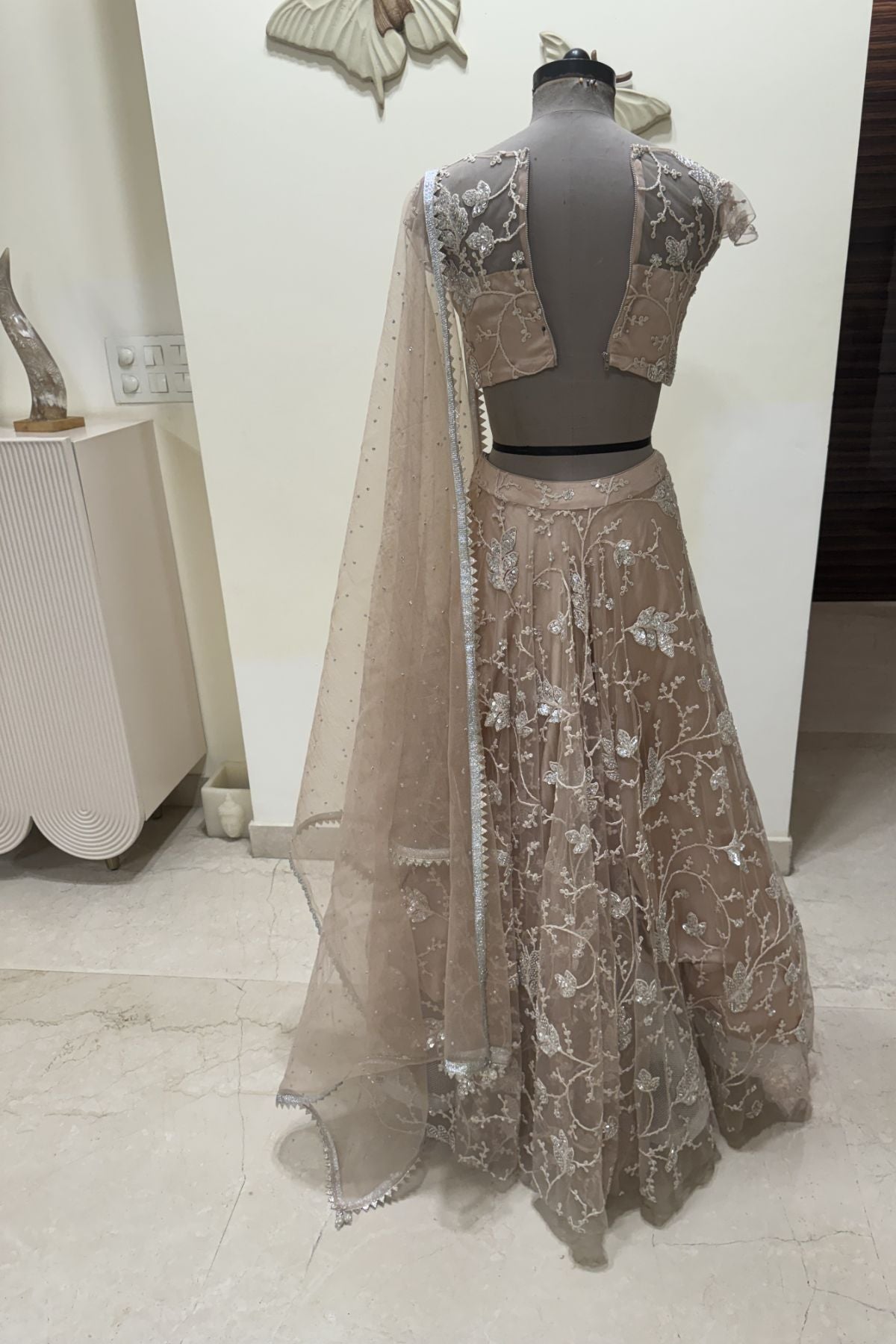 Champagne embroidered lehenga