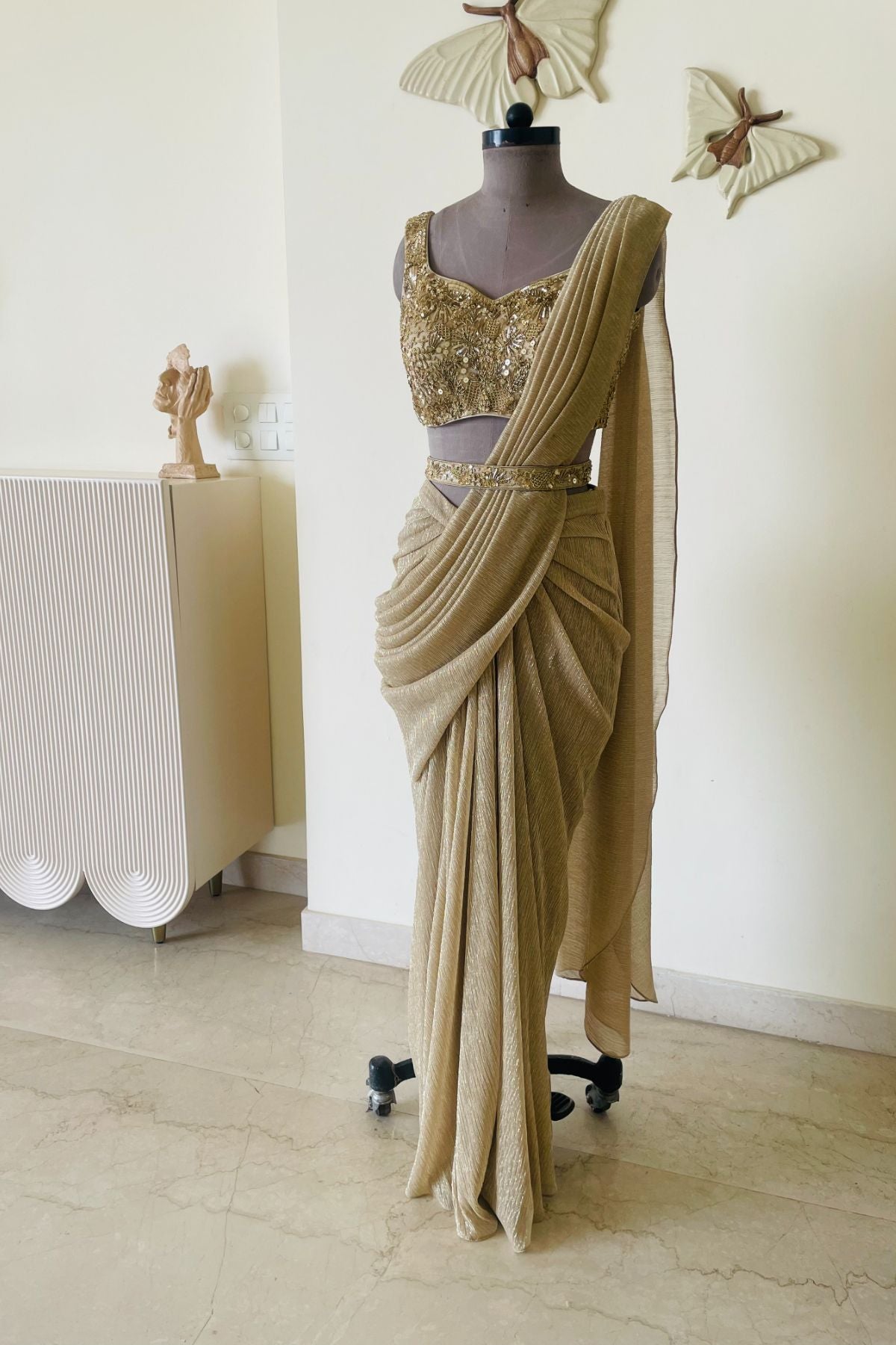 Gold Drape Saree