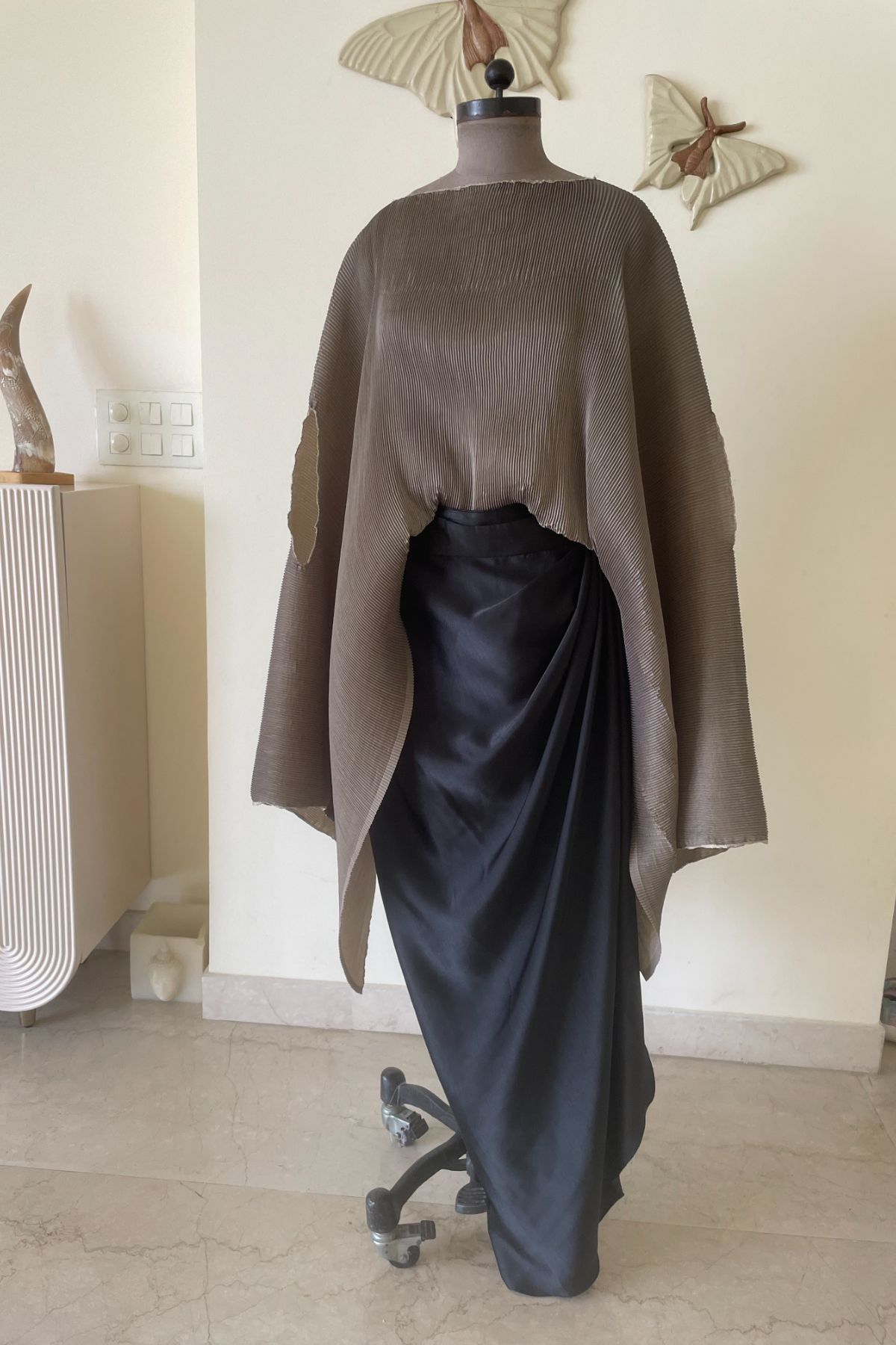 Pleated Cape/ Skirt