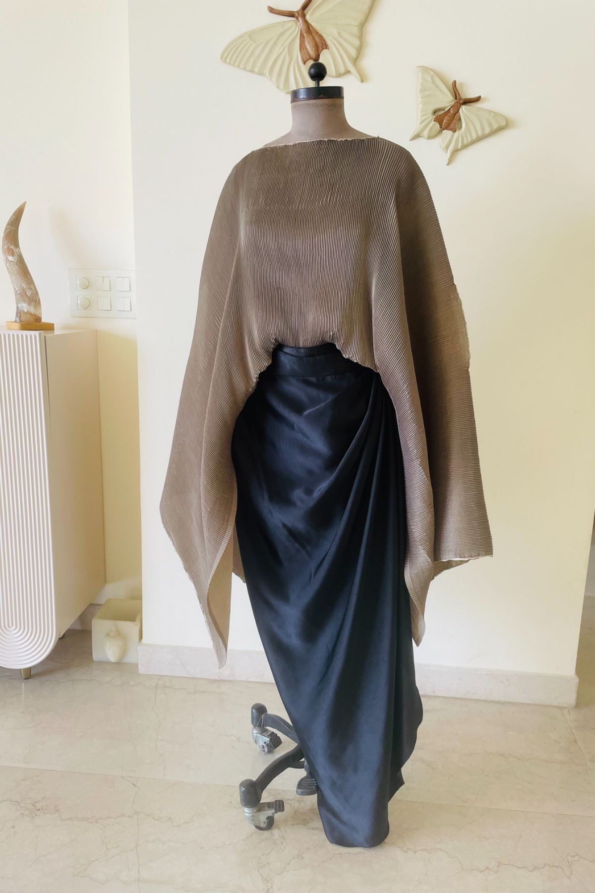 Pleated Cape/ Skirt