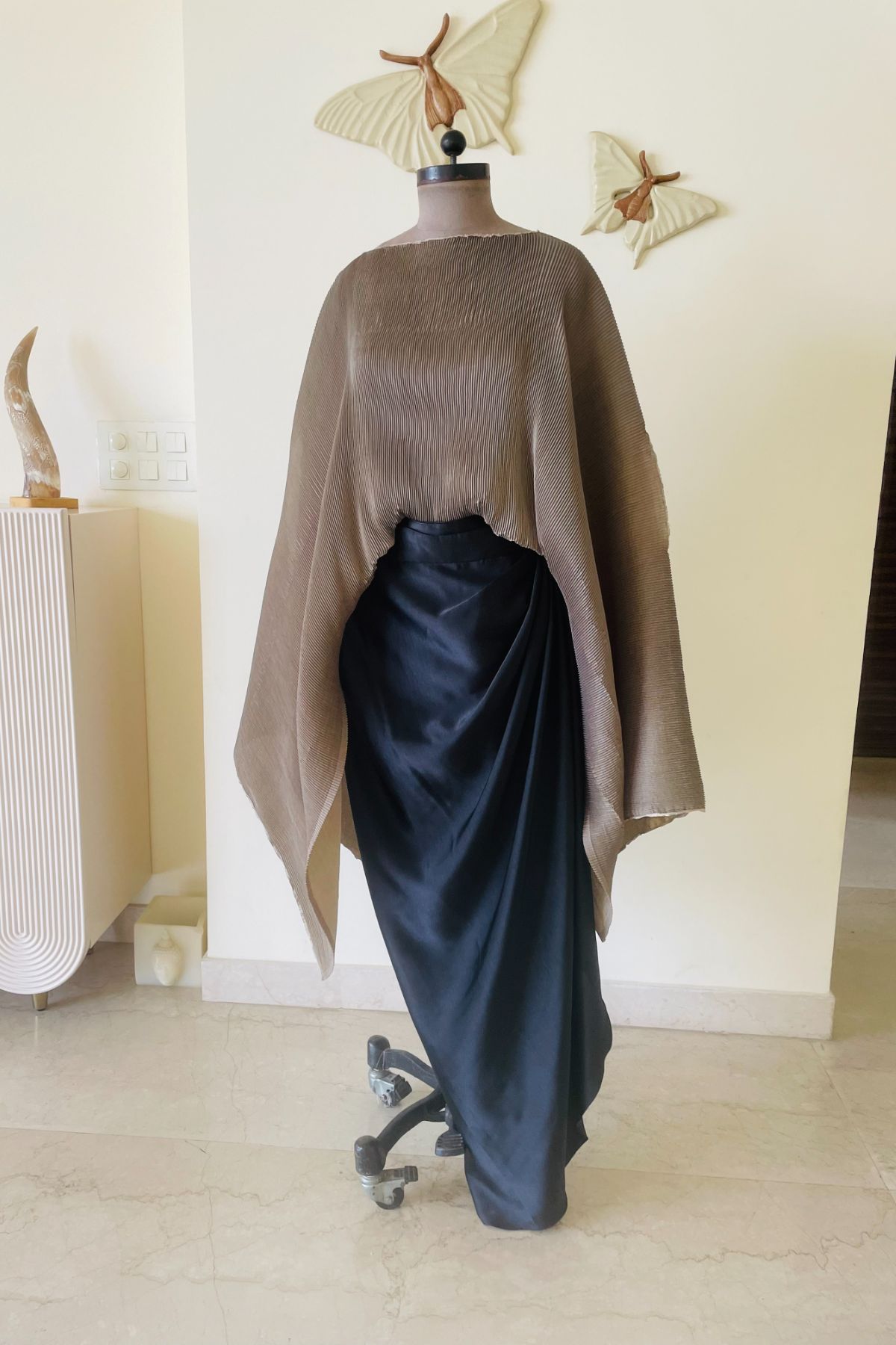 Pleated Cape/ Skirt