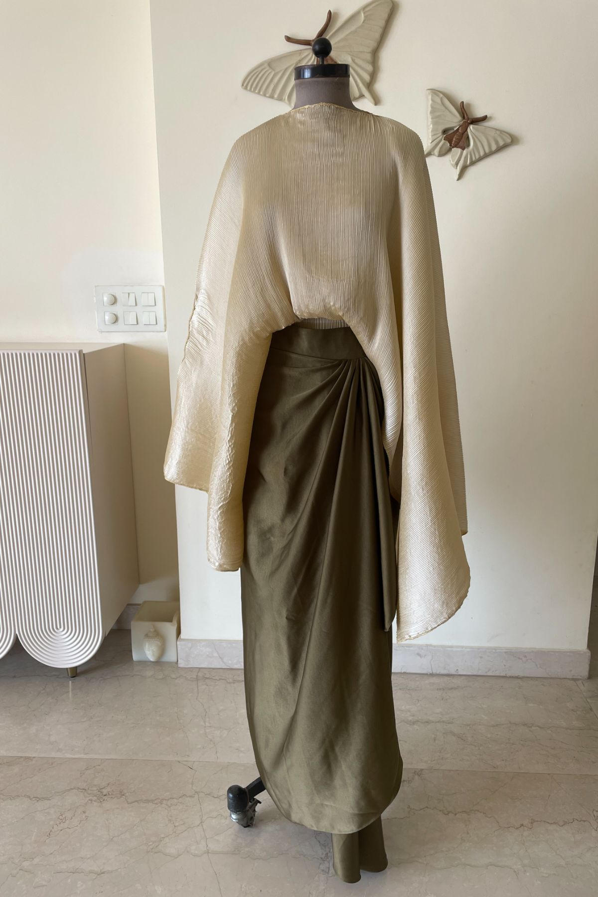 Pleated Cape/ Skirt