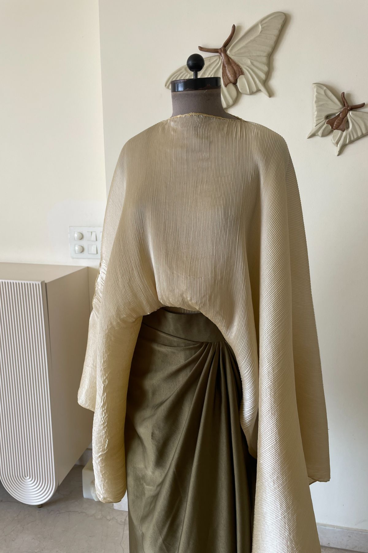 Pleated Cape/ Skirt