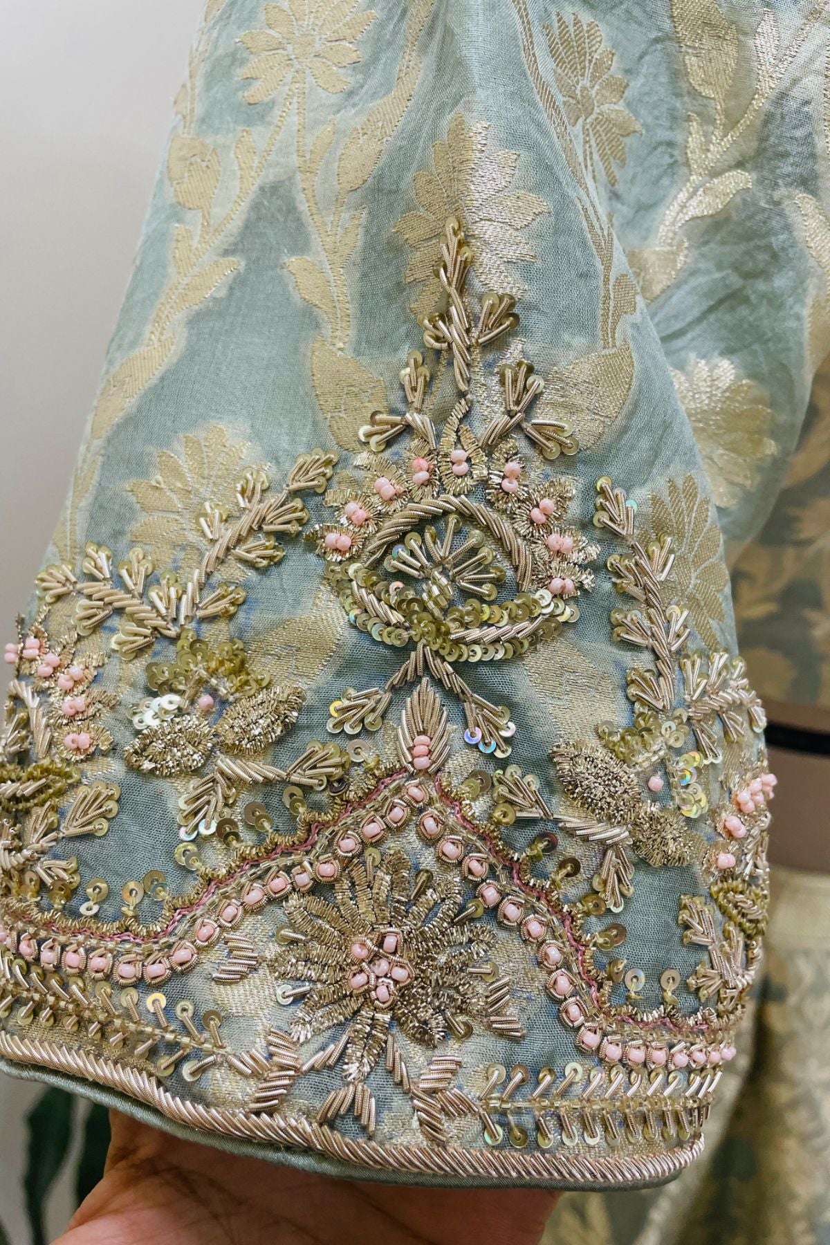 Organza Brocade Lehenga