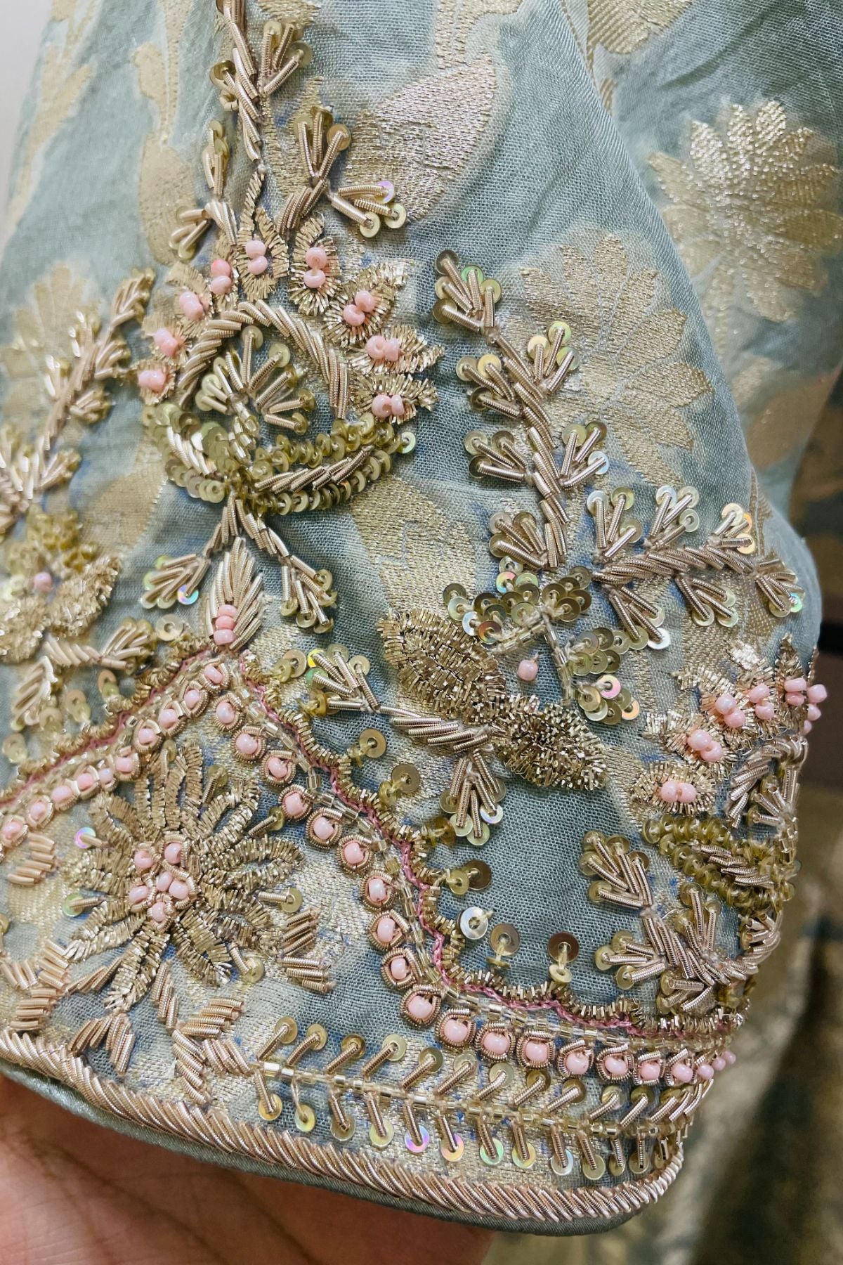Organza Brocade Lehenga