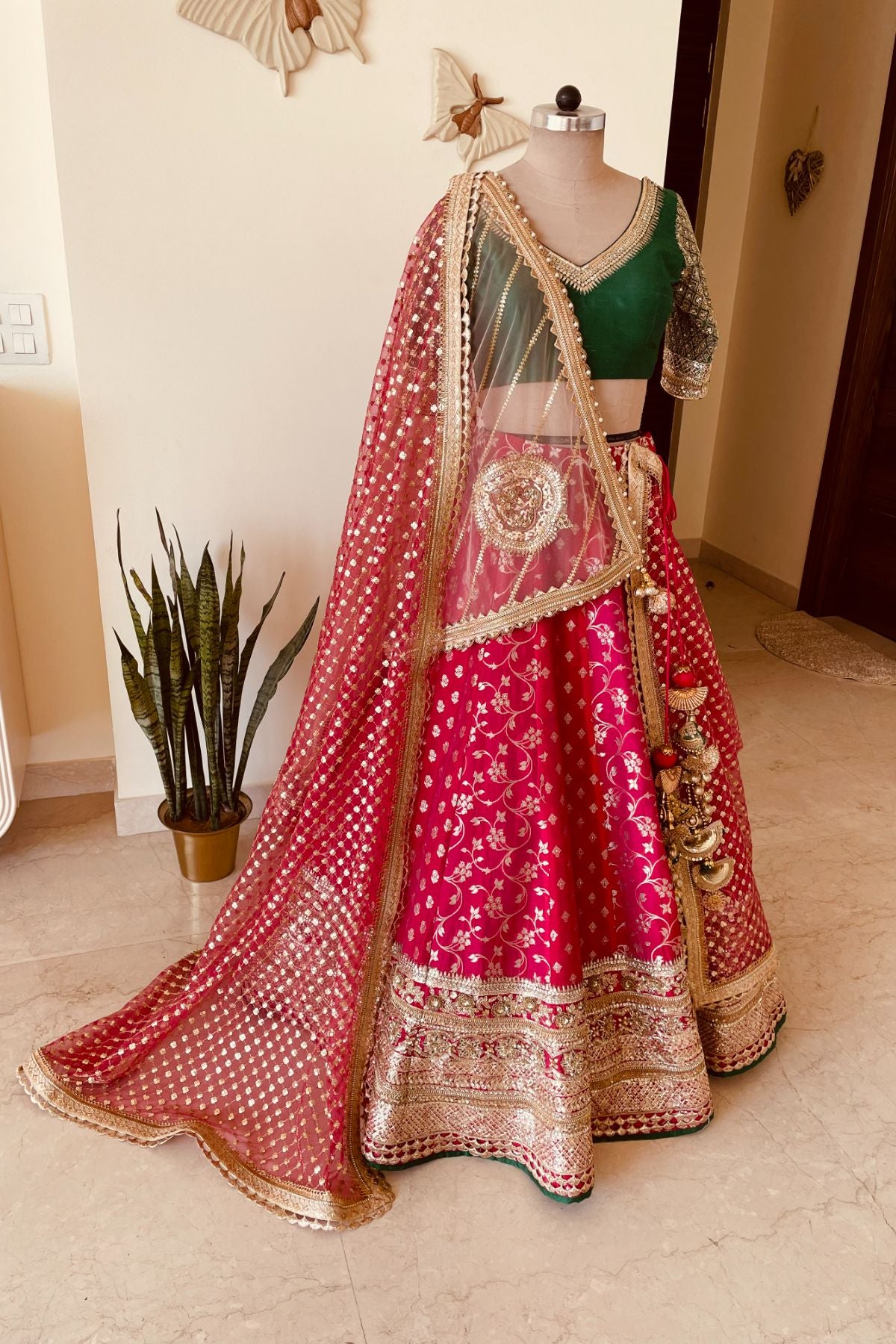 Fuchsia Bridal Lehenga