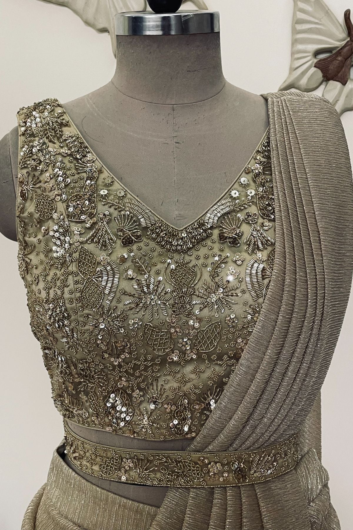 Gold Drape Saree