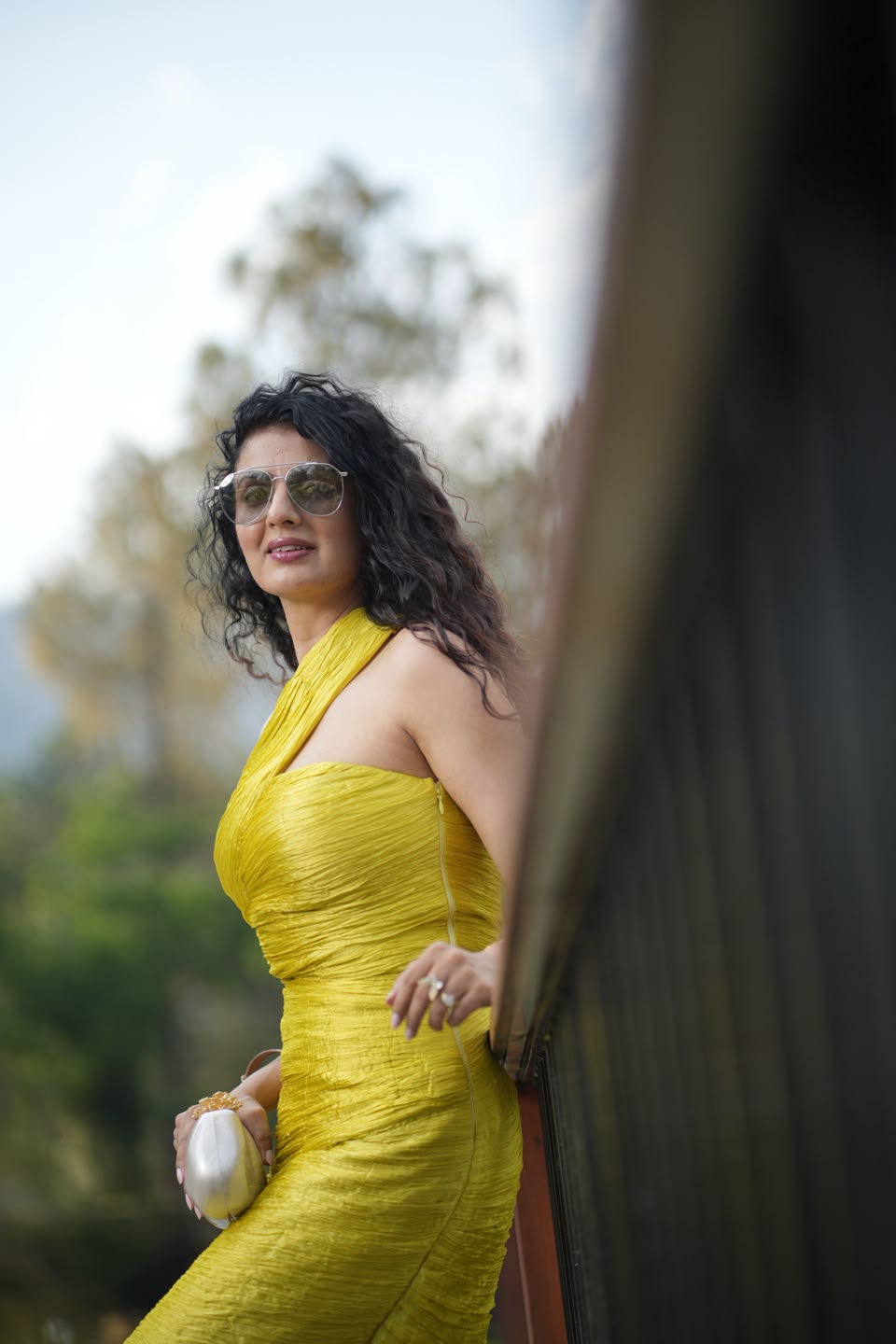 Lime Green Crushed Silk Dress