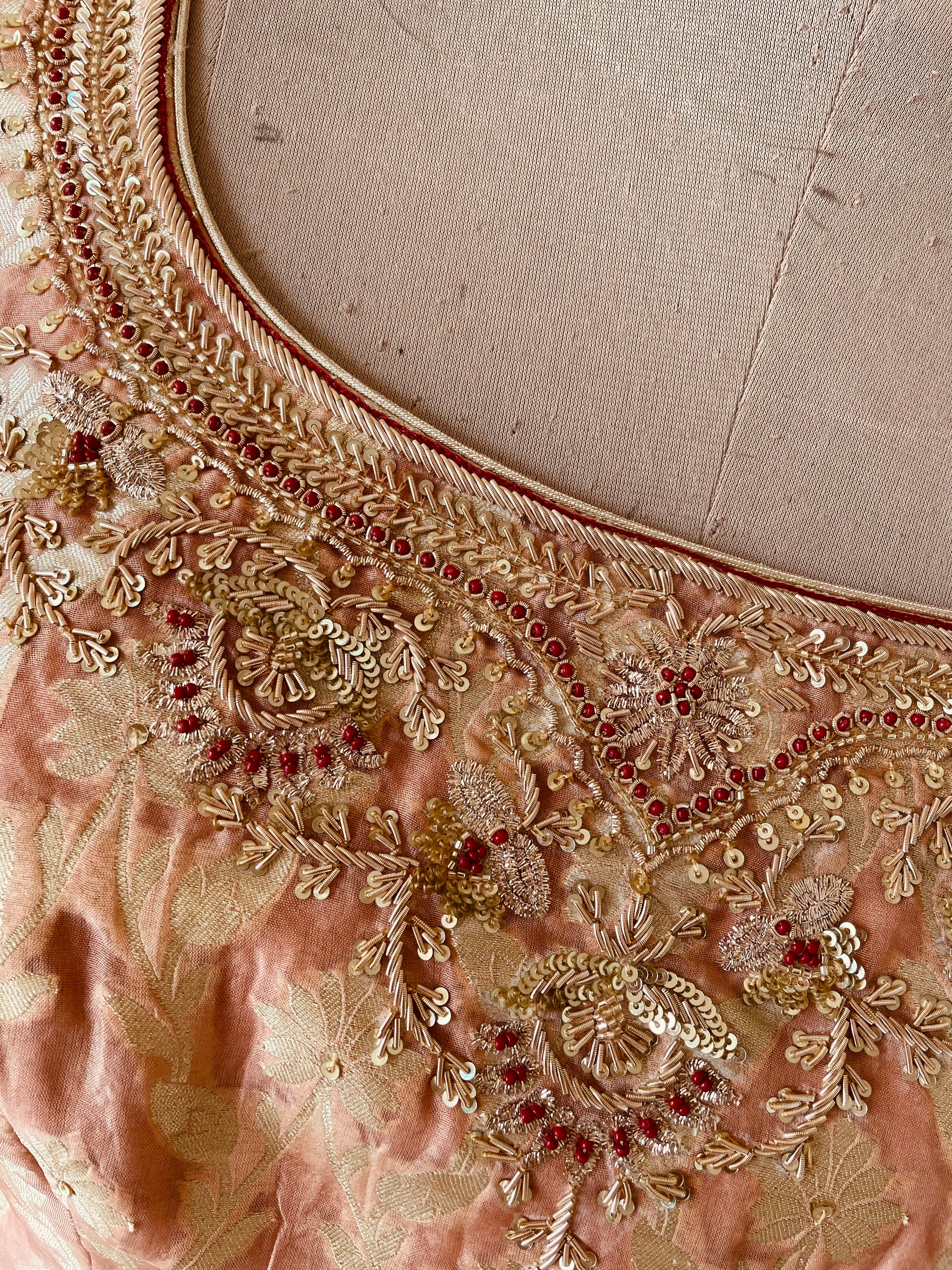 Organza Brocade Lehenga