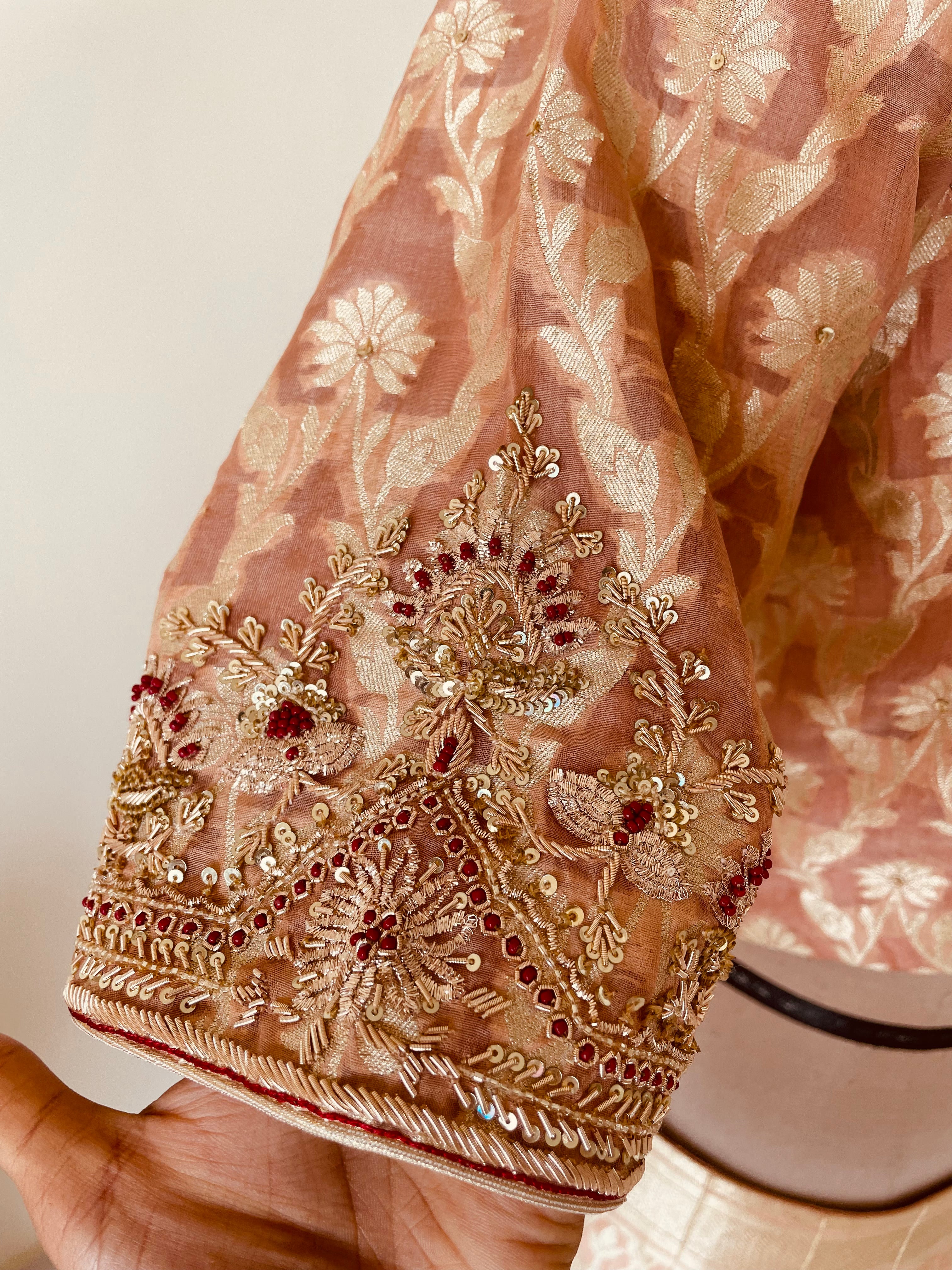 Organza Brocade Lehenga