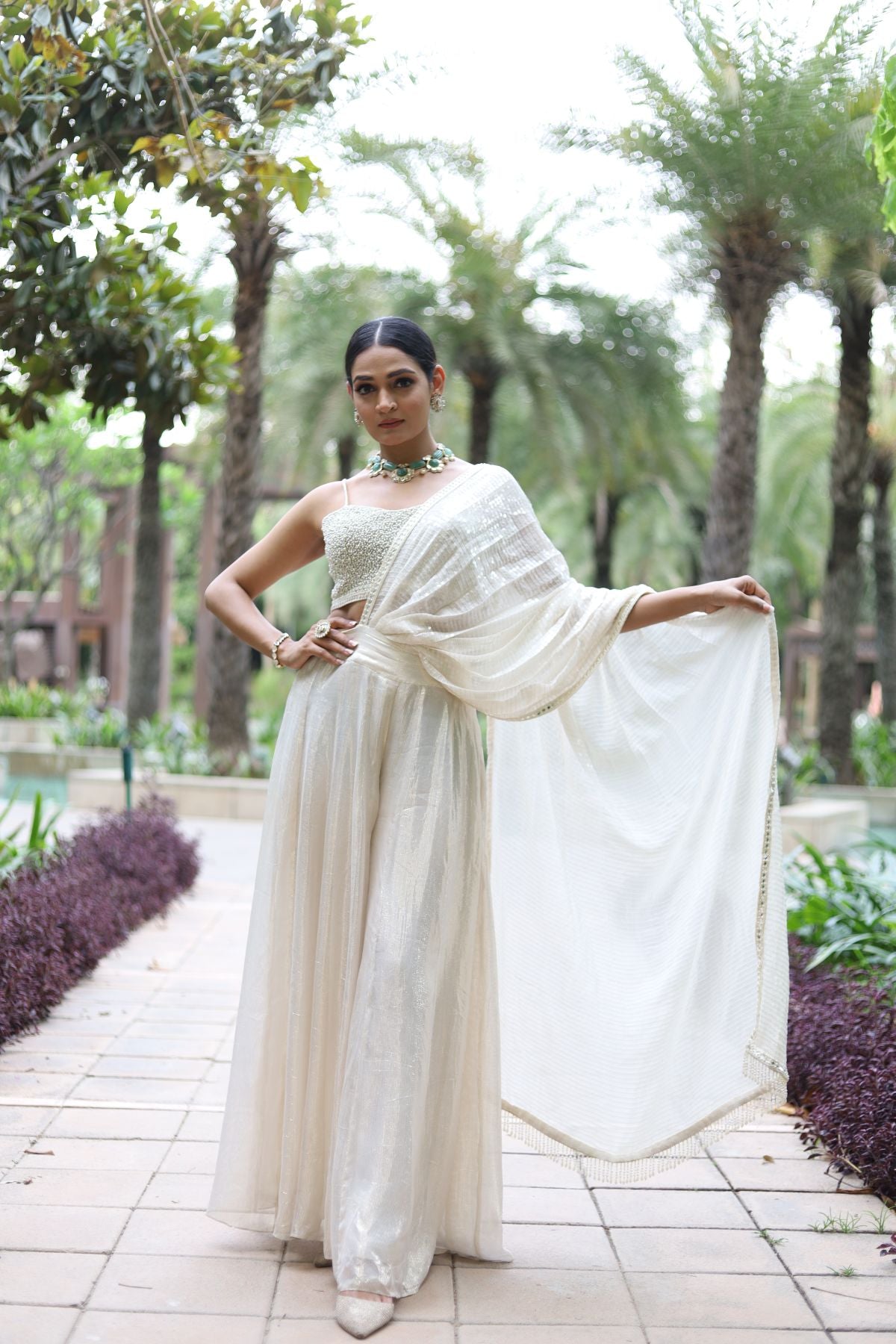 Ivory Pant Drape