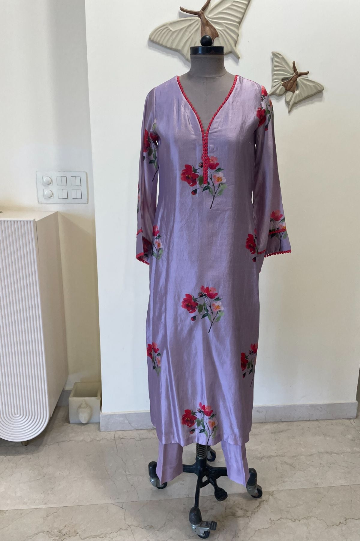 Printed Silk Suit