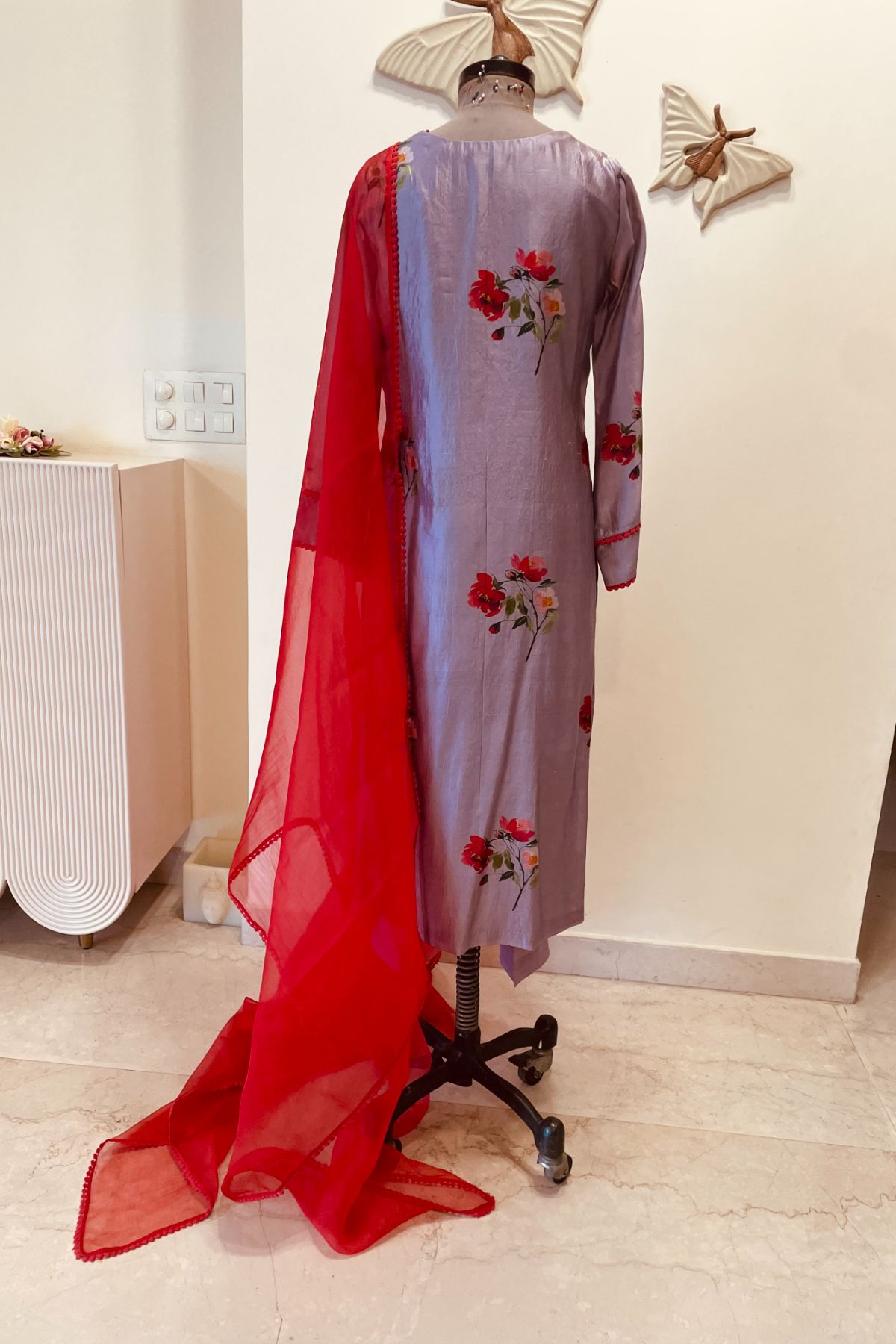 Printed Silk Suit