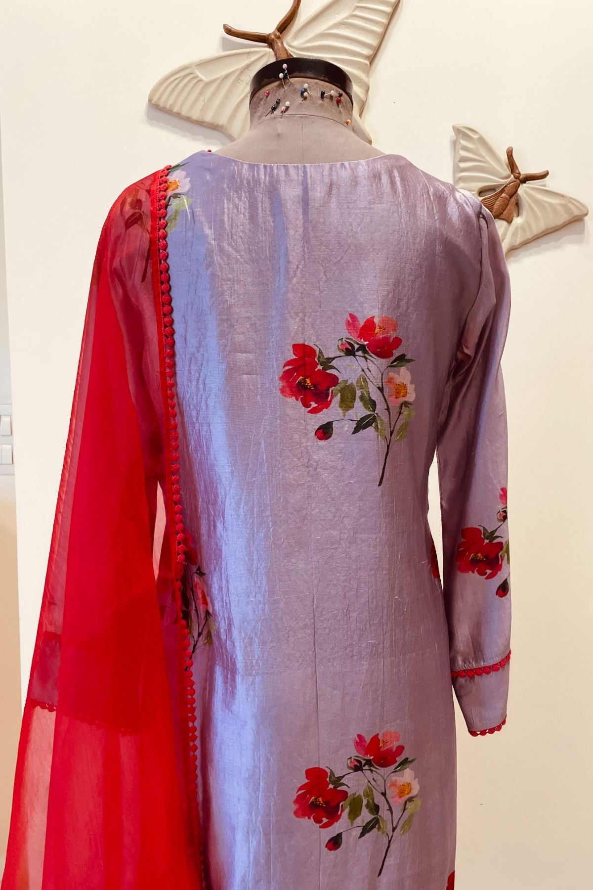 Printed Silk Suit
