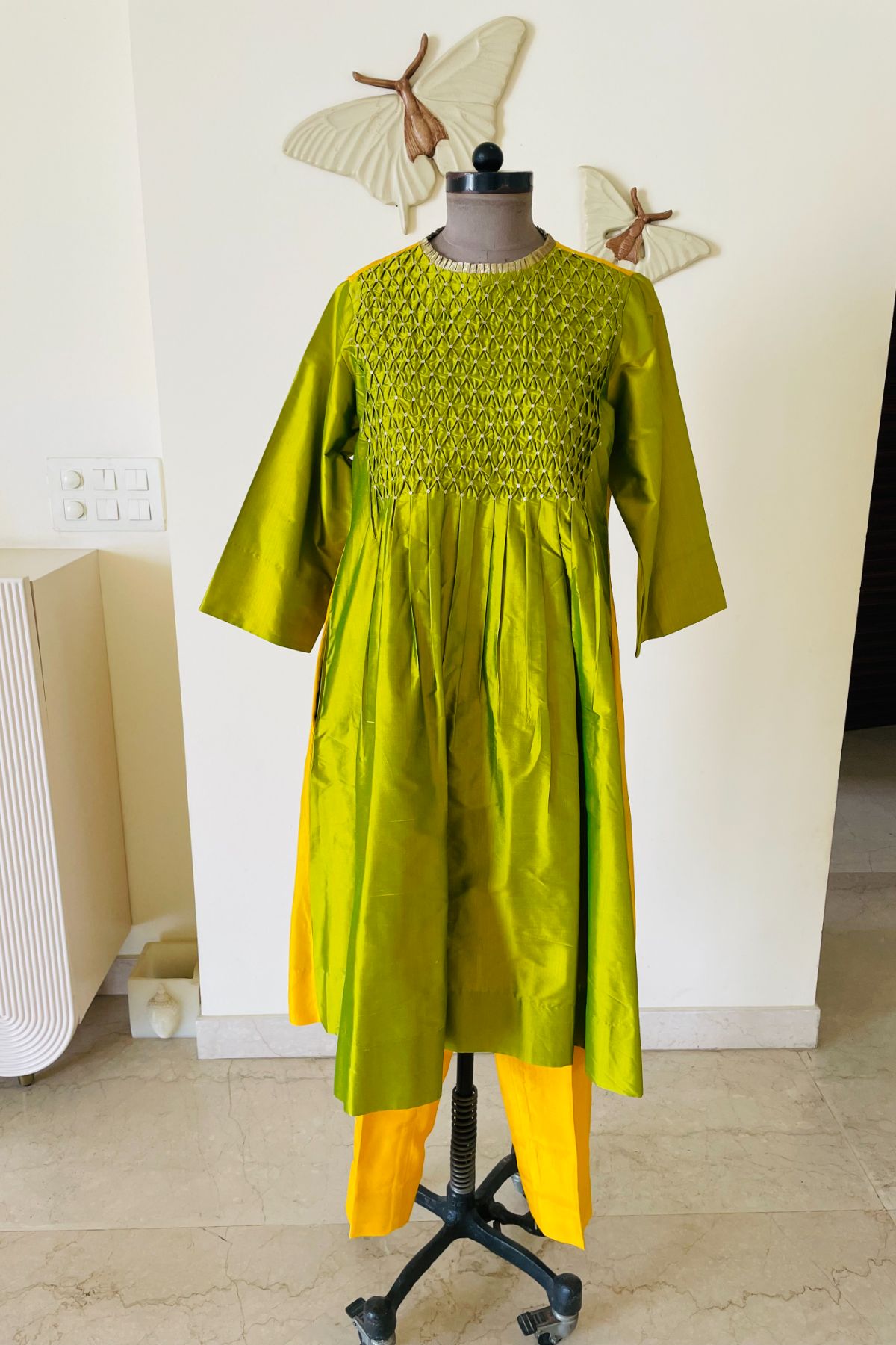 Hand Smocked Tuck Suit