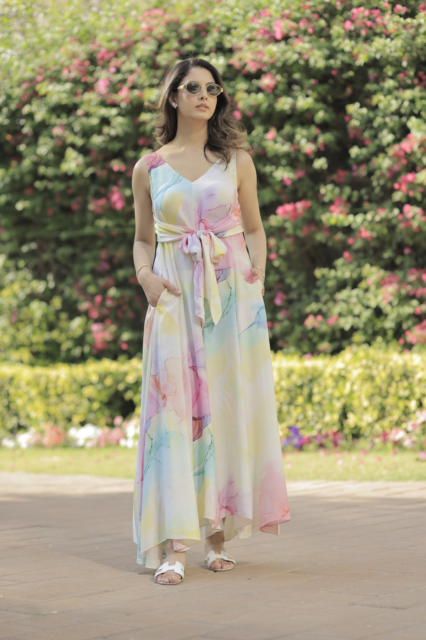Marble Print Jumpsuit