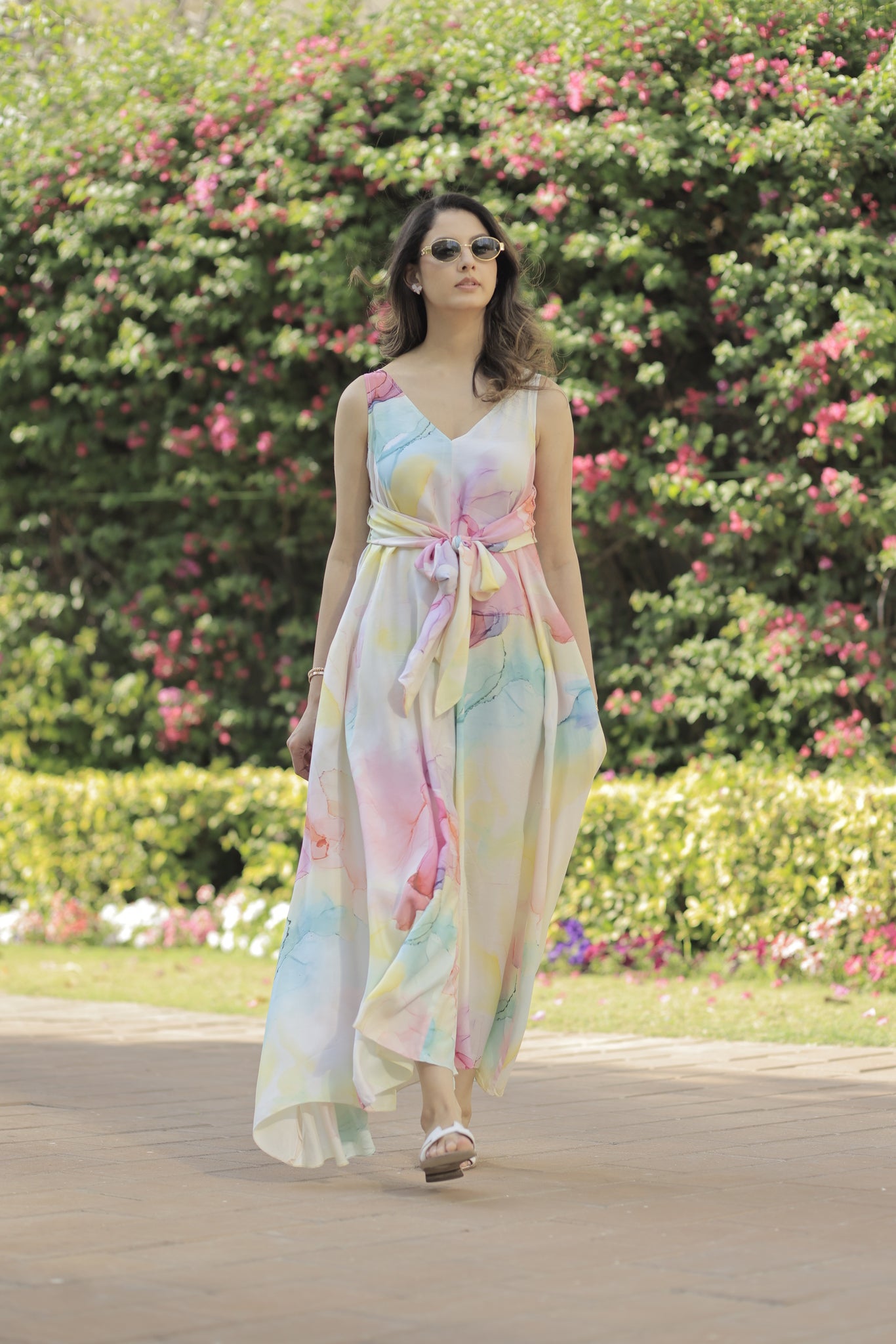Marble Print Jumpsuit