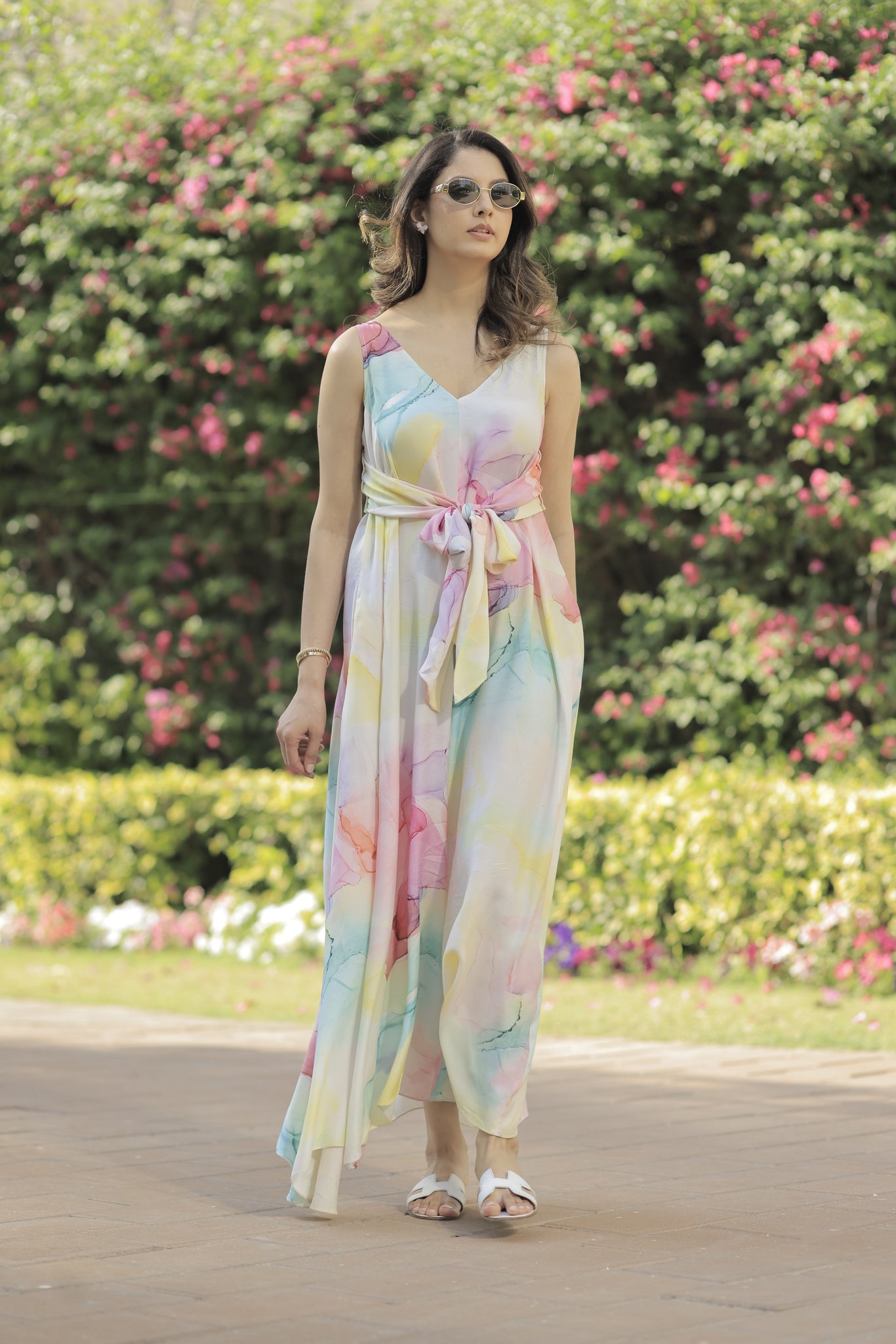 Marble Print Jumpsuit