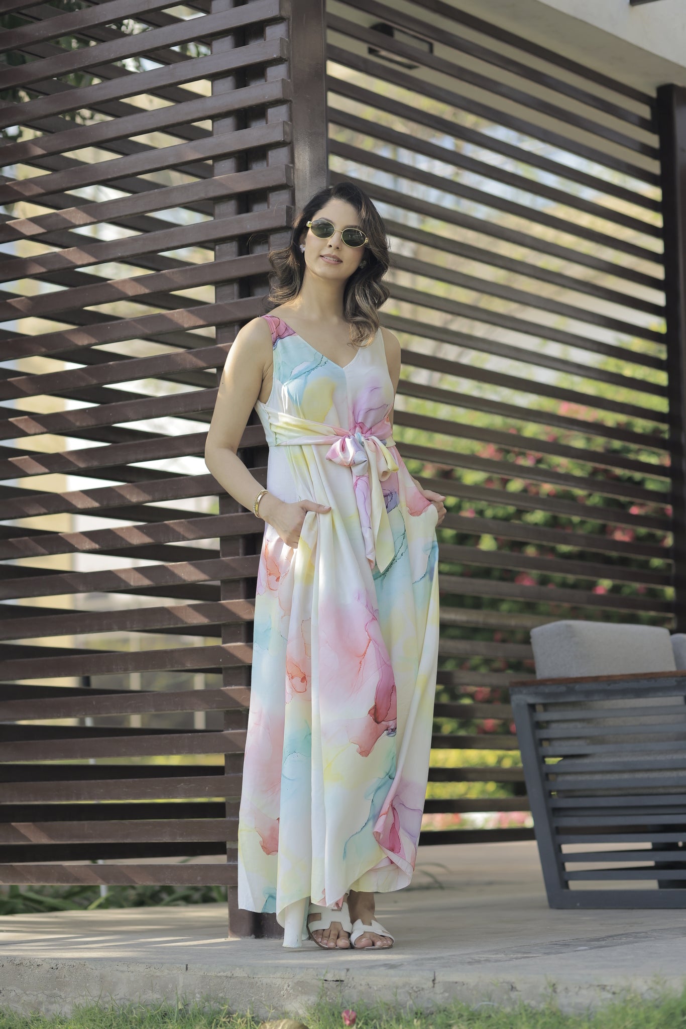 Marble Print Jumpsuit
