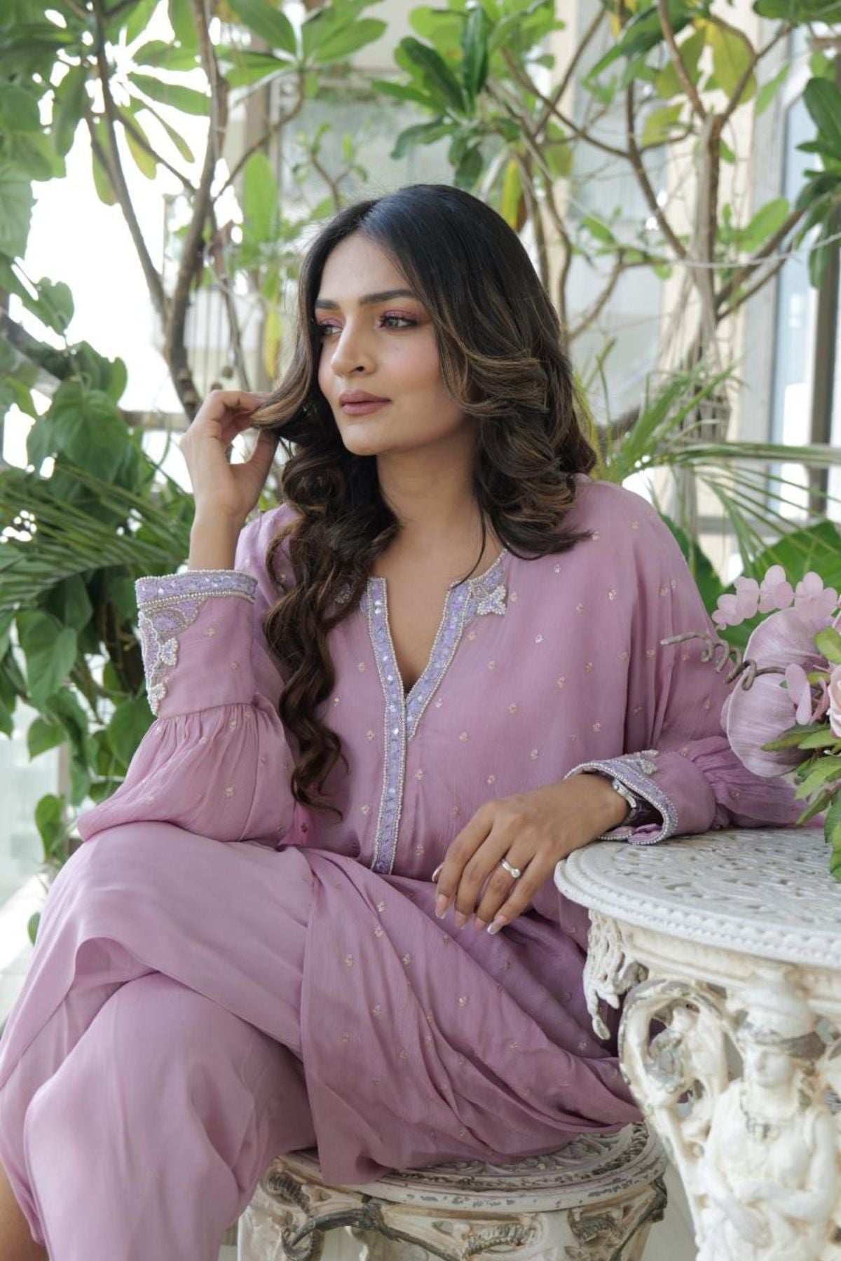 Lavender Cape Suit