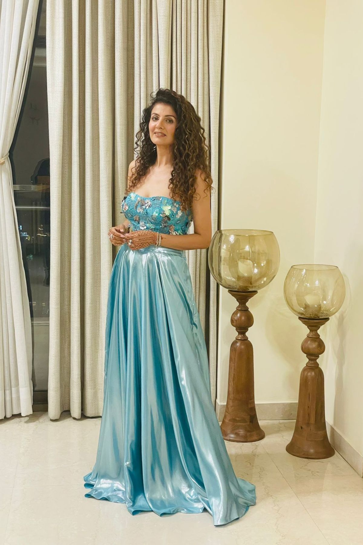 Ocean Corset and Lehenga