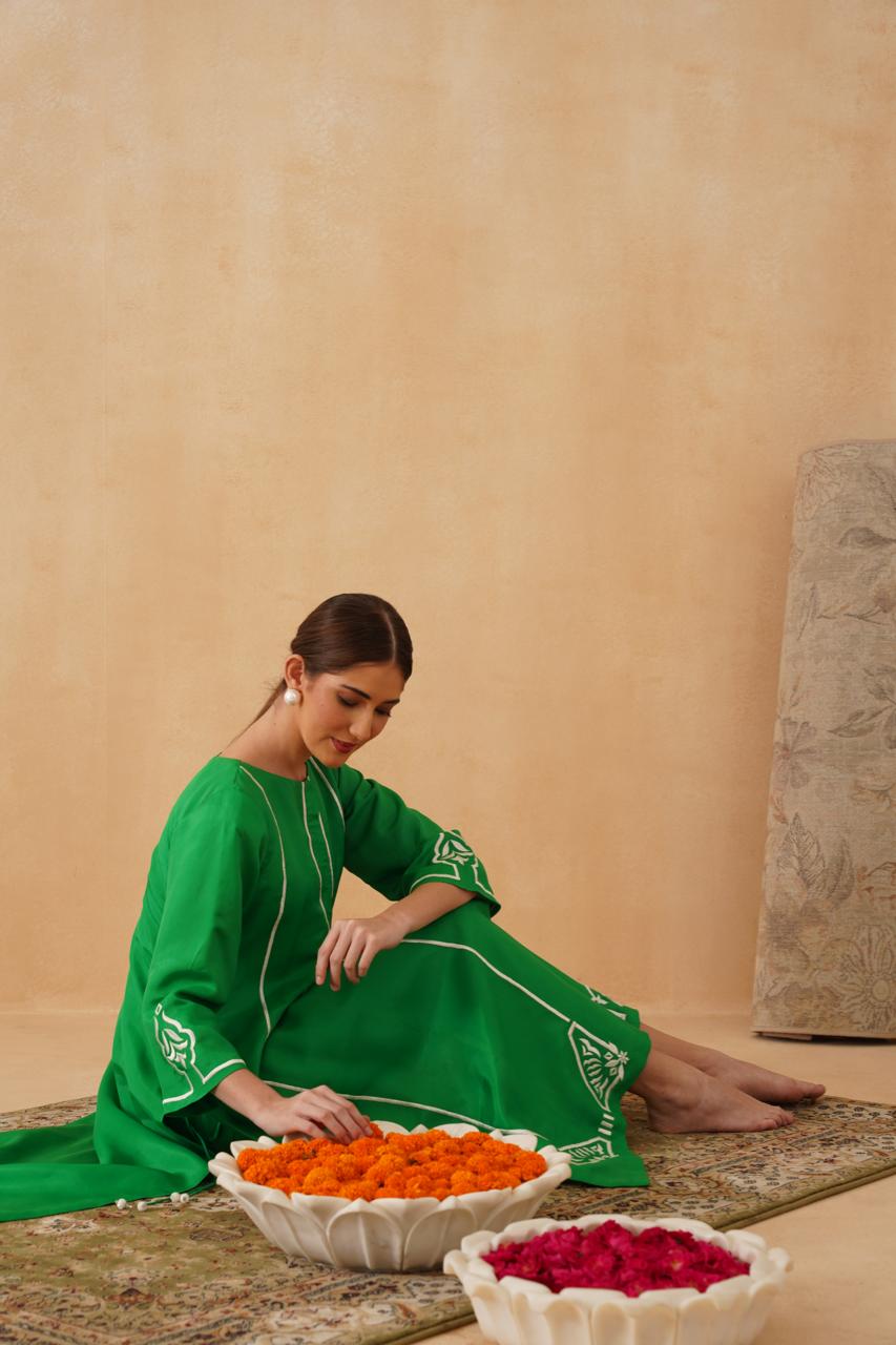 Green Kurta Set