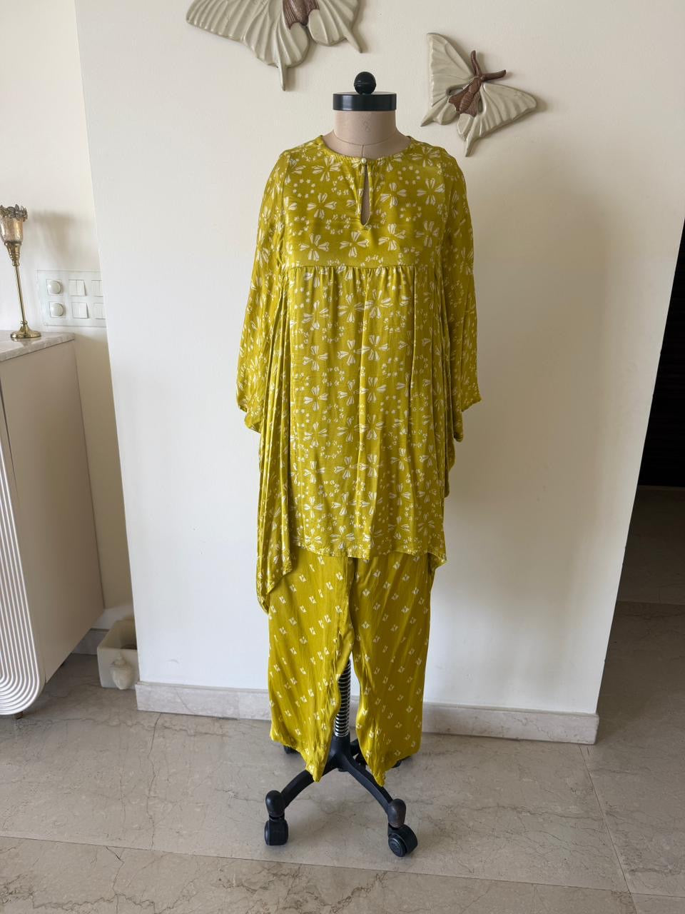 Printed kaftan kurta co ord set