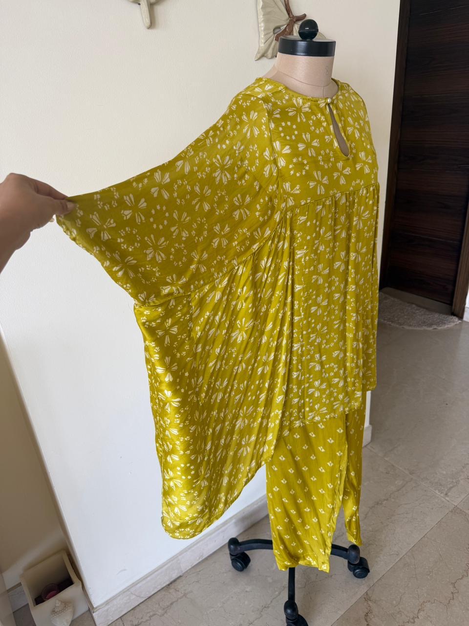 Printed kaftan kurta co ord set