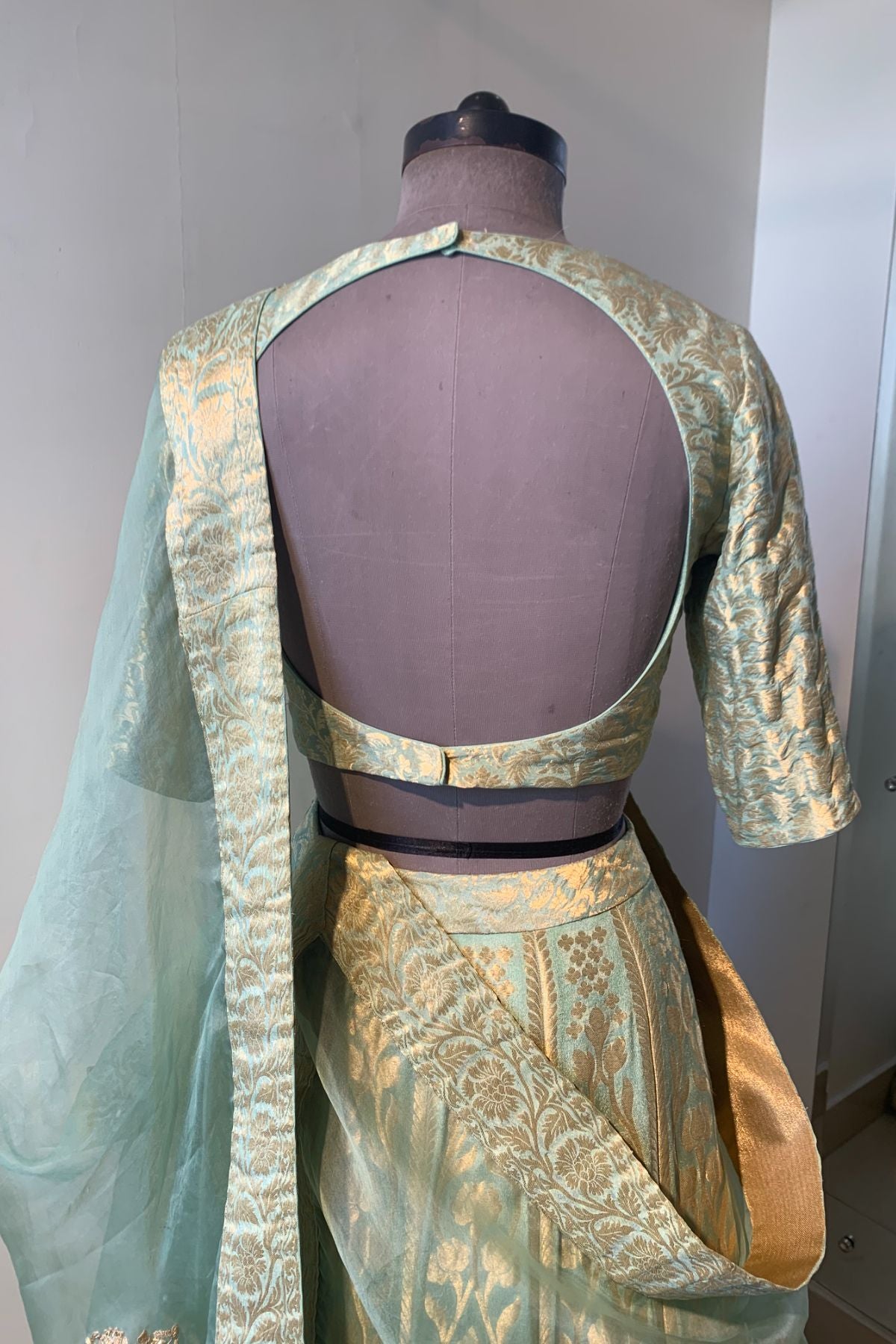 Aqua Benarasi Lehenga