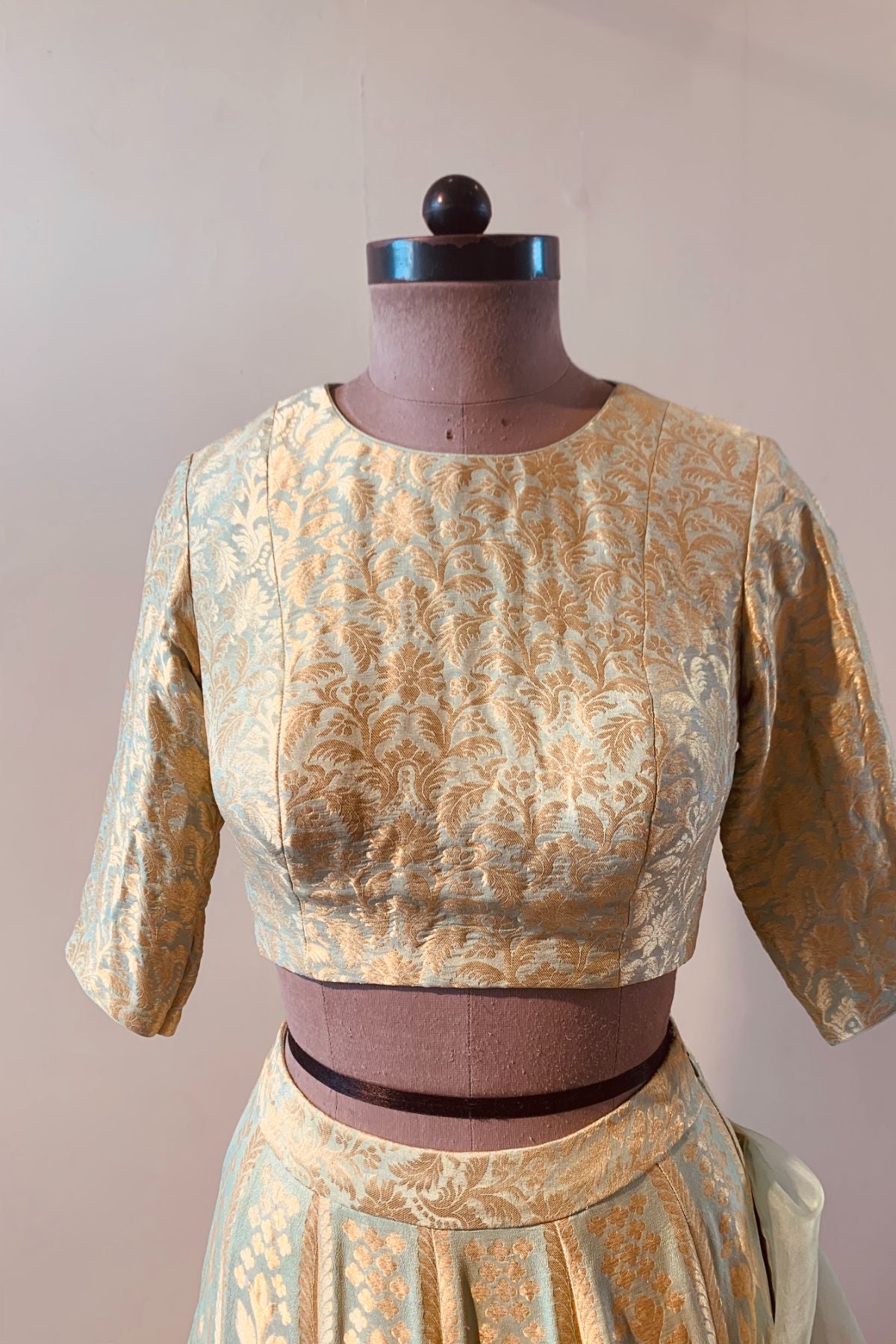 Aqua Benarasi Lehenga