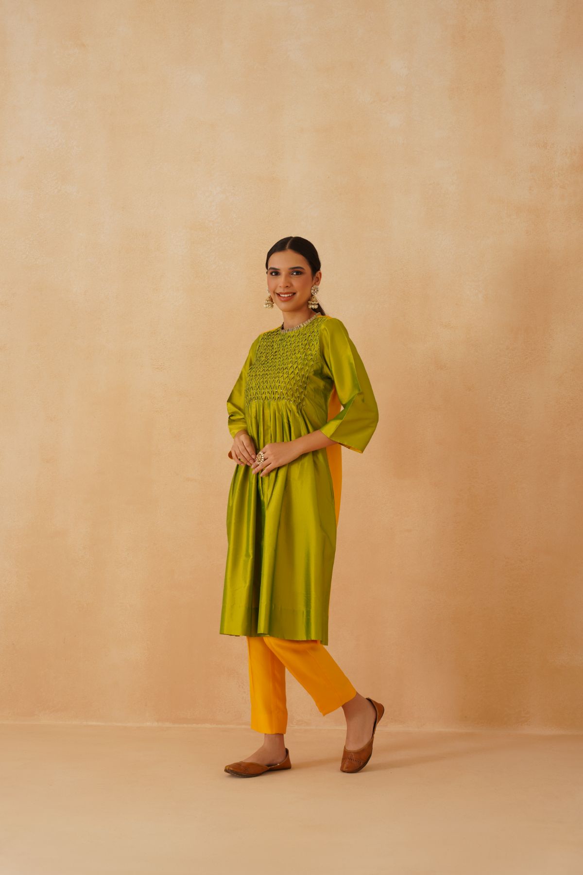 Hand Smocked Tuck Suit