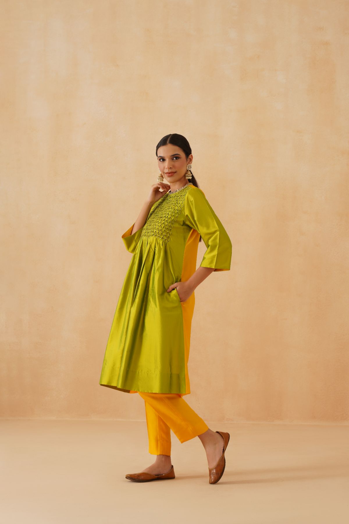 Hand Smocked Tuck Suit