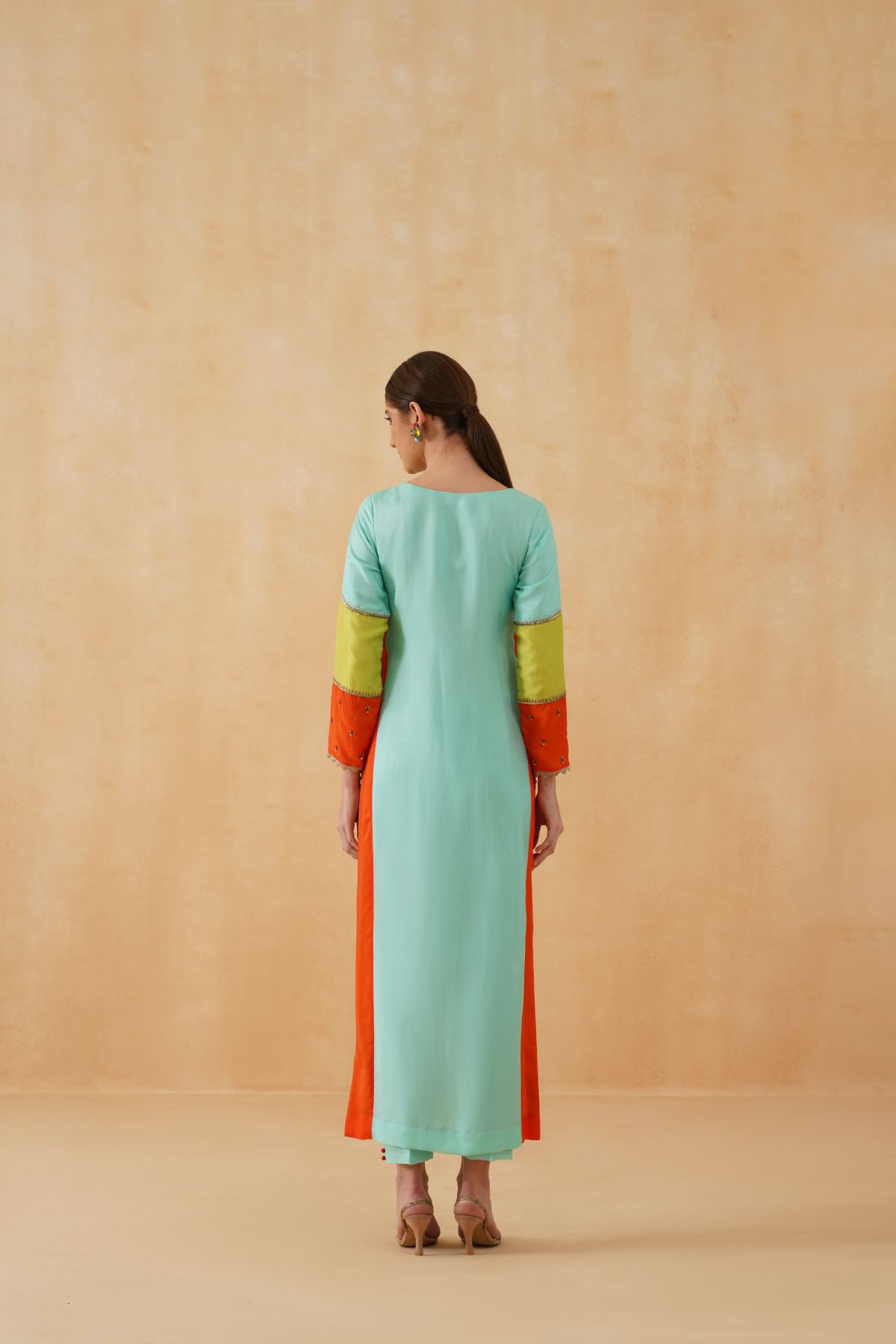 Cyan /Green Kurta Set