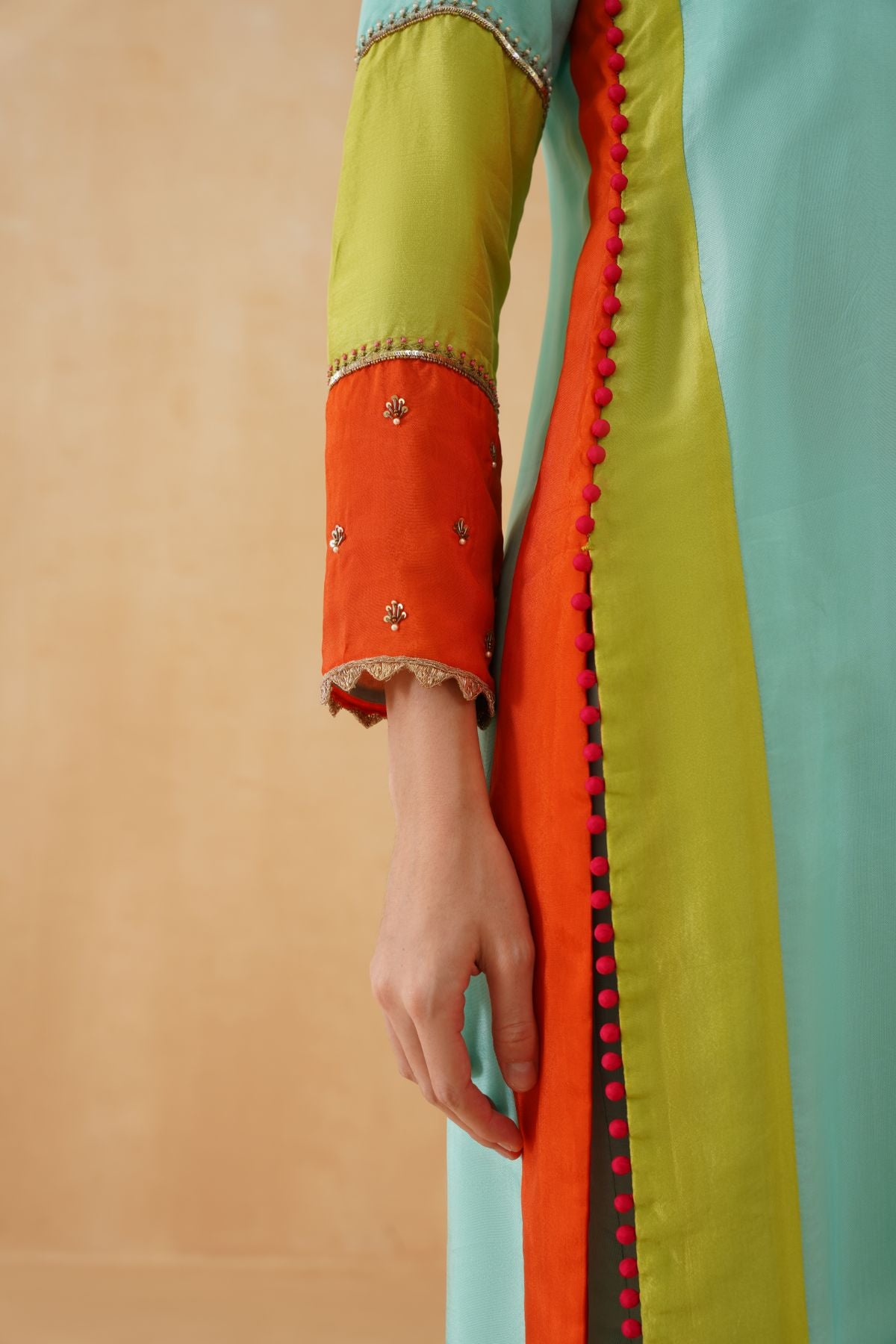 Cyan /Green Kurta Set